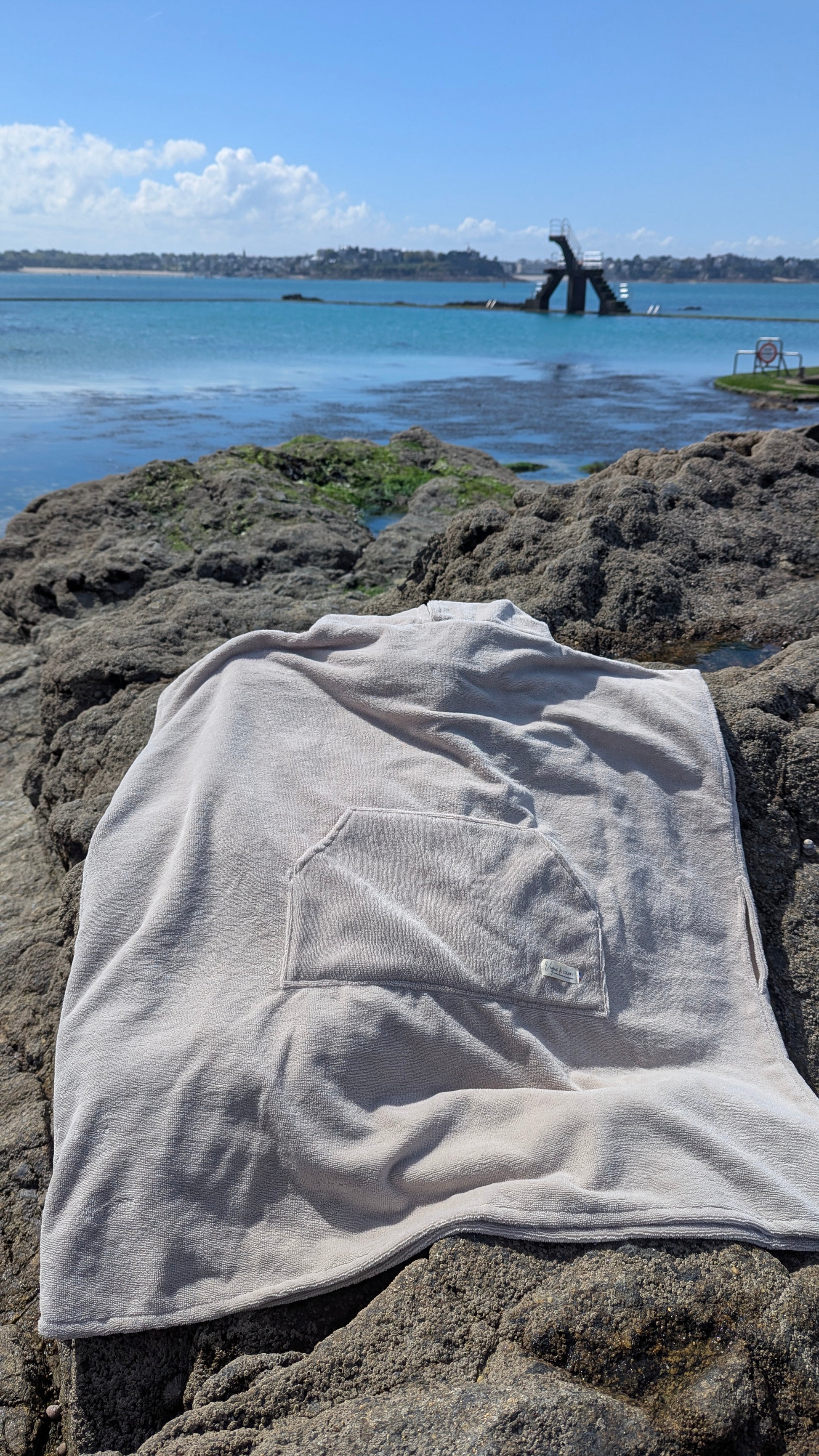 Poncho de bain en éponge de bambou personnalisé