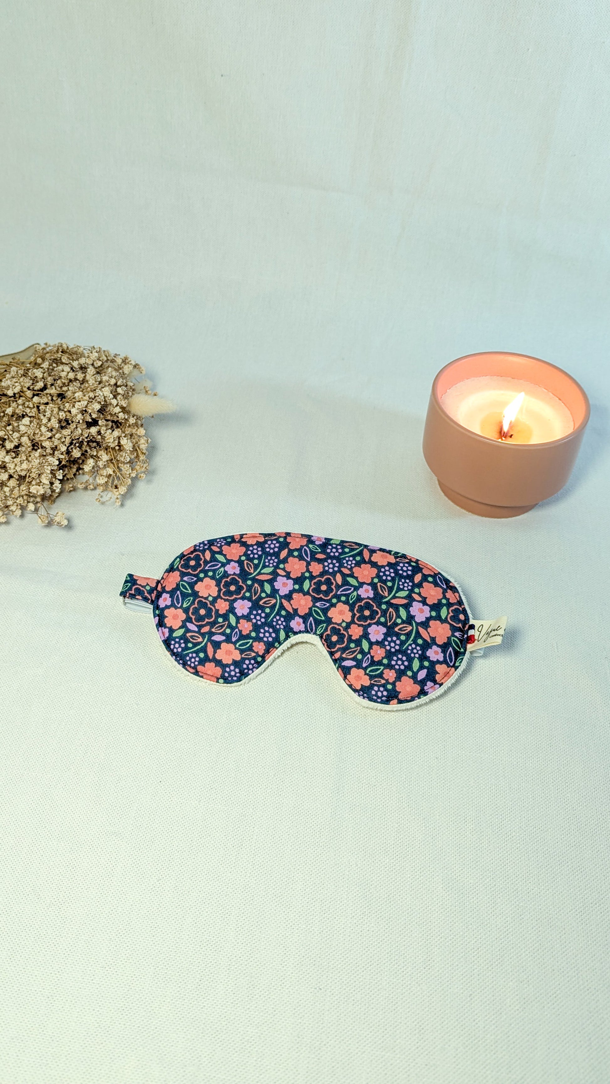 Masque de nuit bleu corail