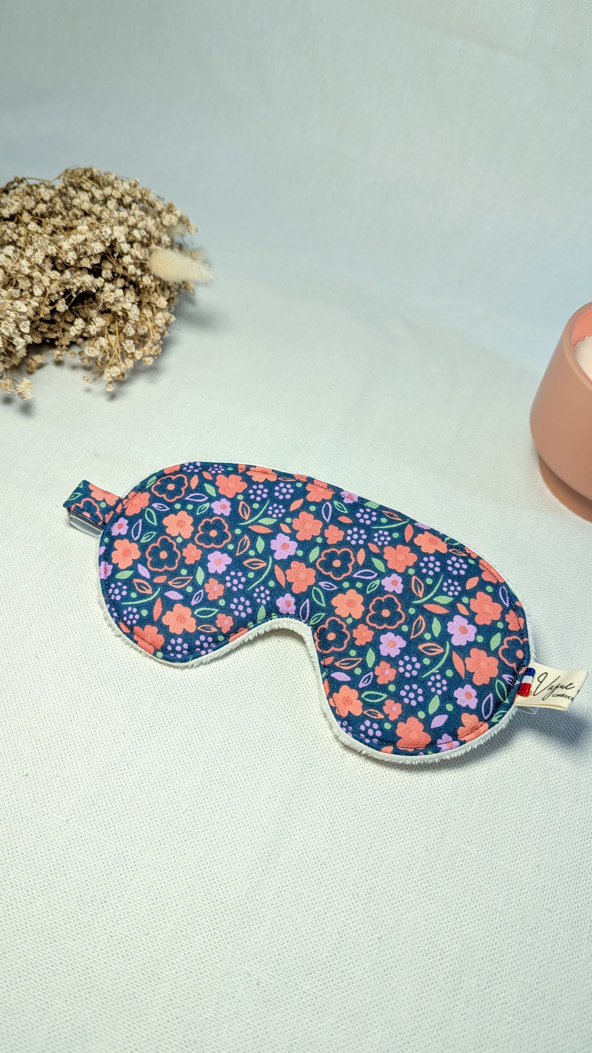 Masque de nuit bleu corail