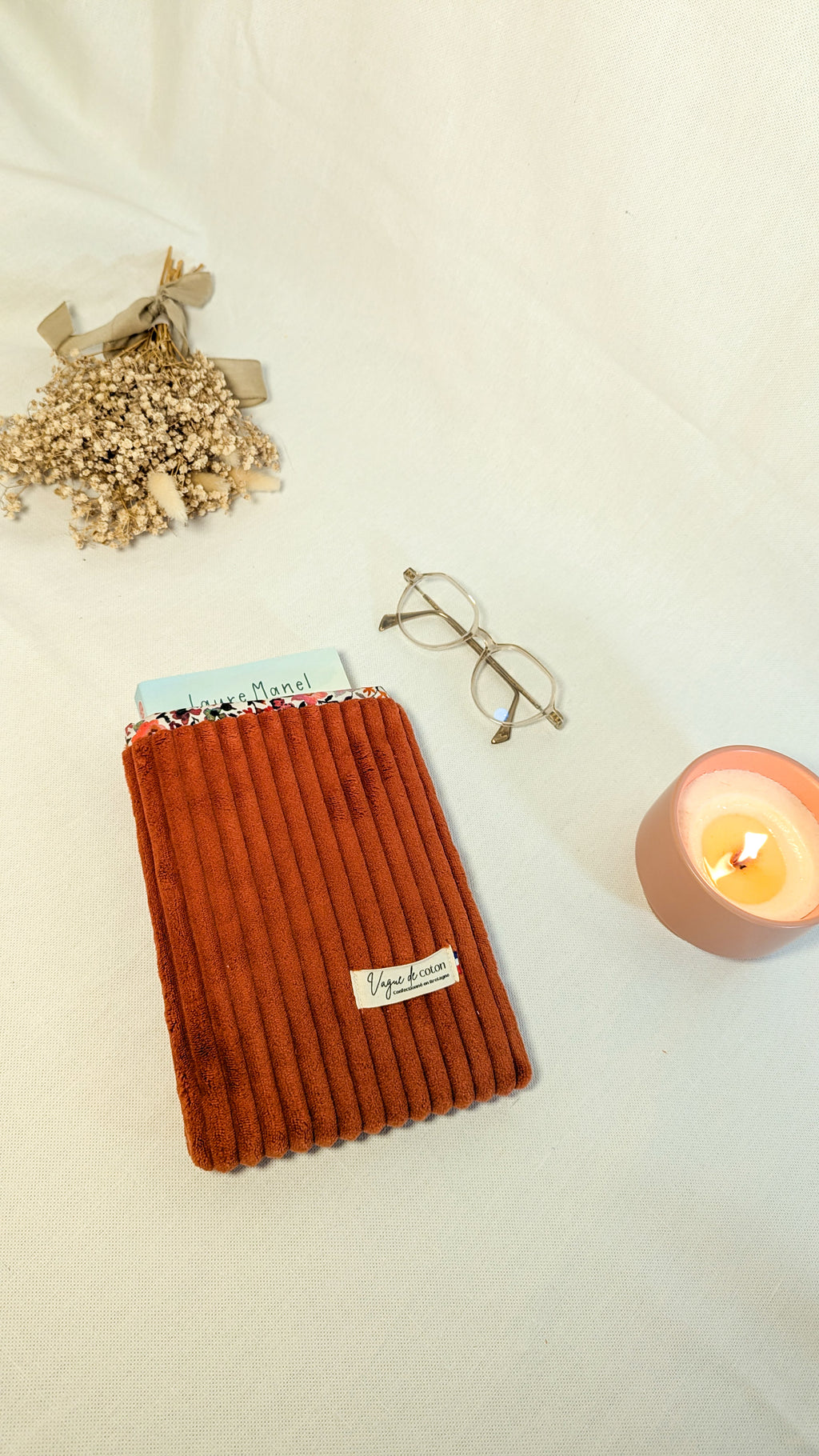 Pochette à livre Velours grosses côtes