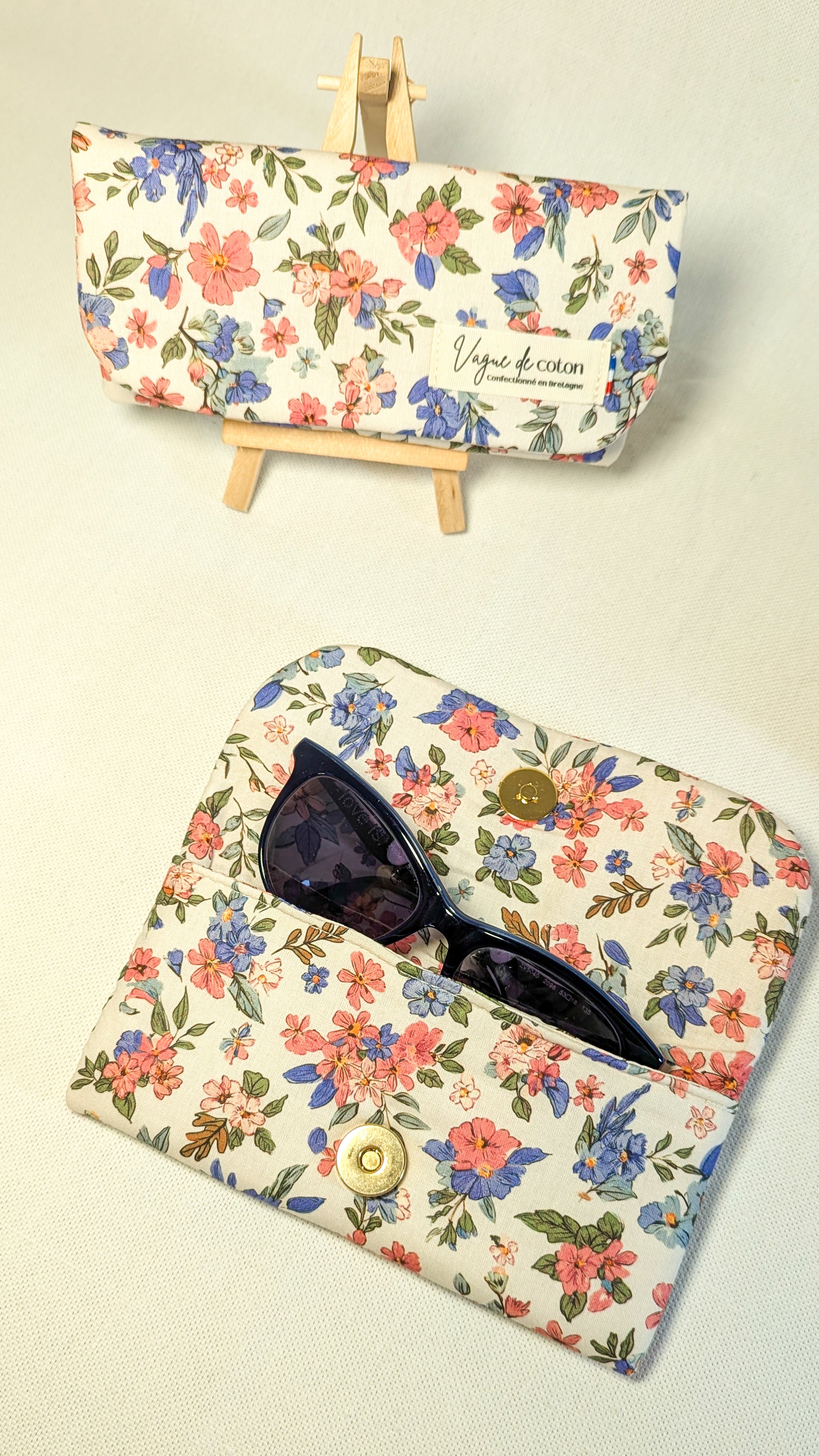 Etui à lunettes Fleurs vintage