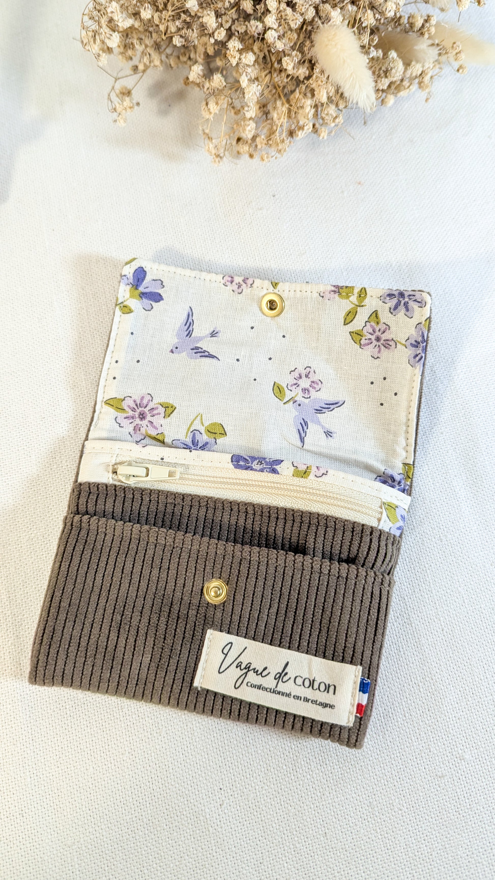 Porte-monnaie Velours de coton