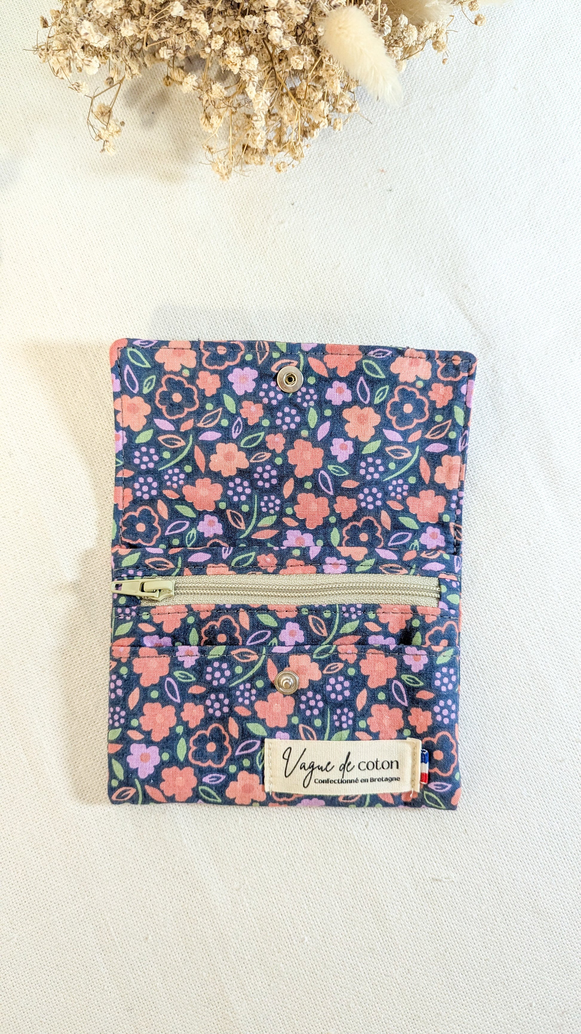 Porte-monnaie bleu corail