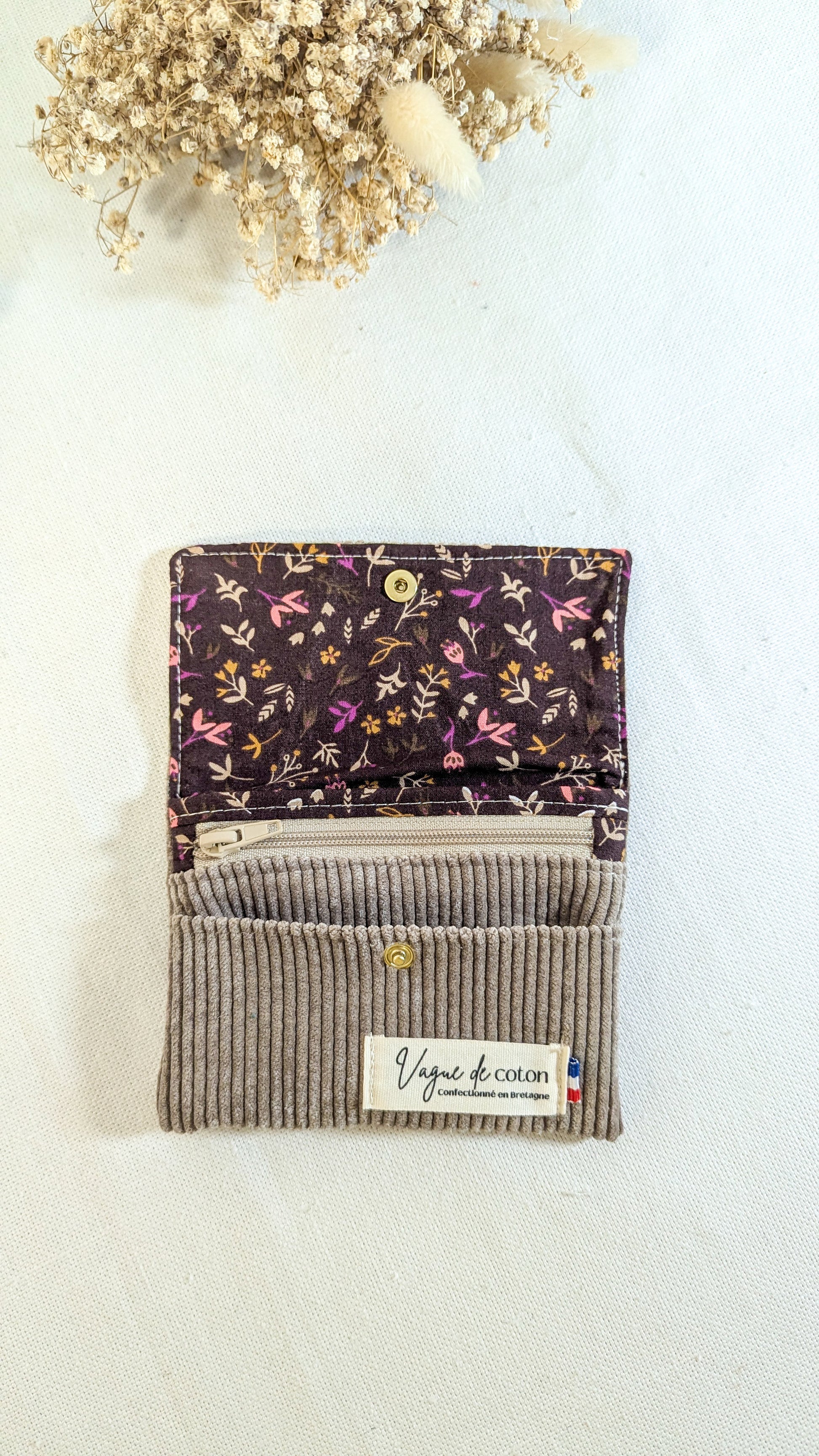 Porte-monnaie Velours de coton
