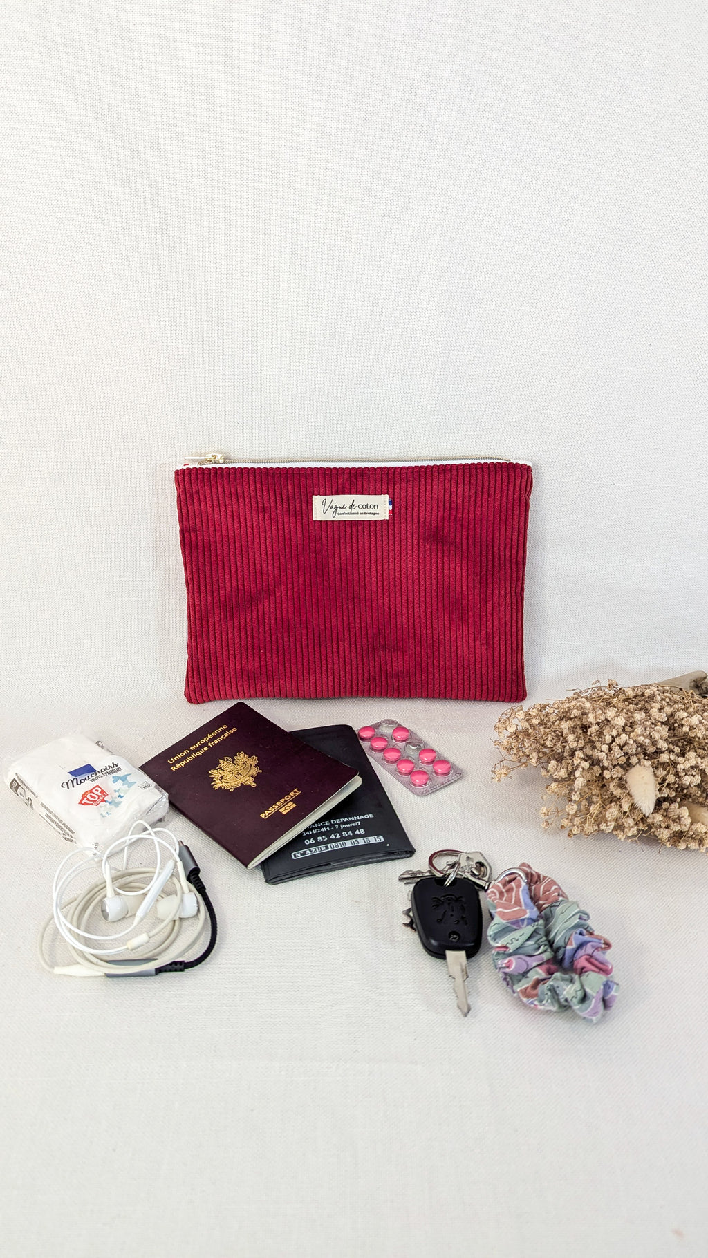 Pochette plate taille L - plusieurs coloris