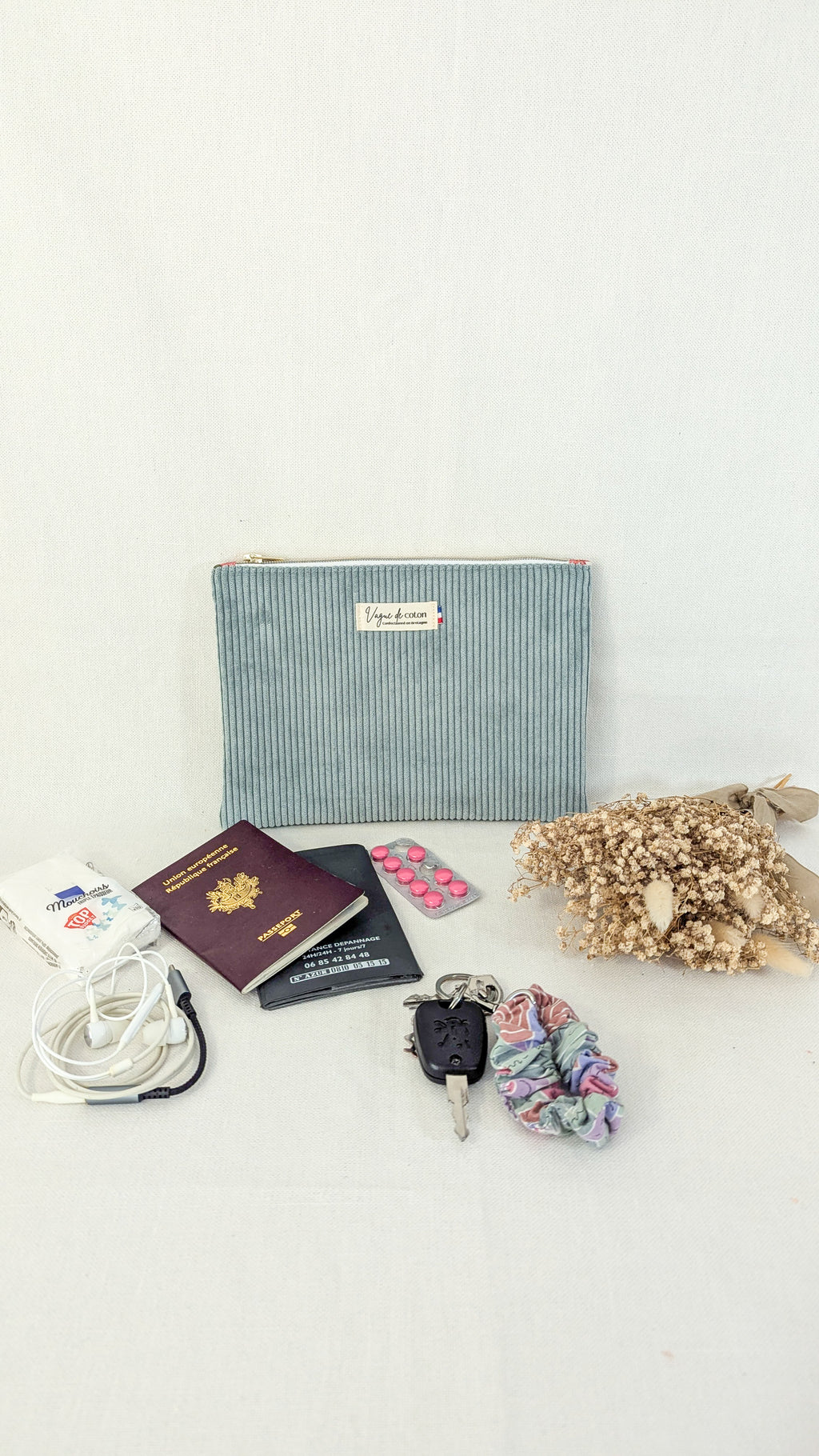 Pochette plate taille L - plusieurs coloris