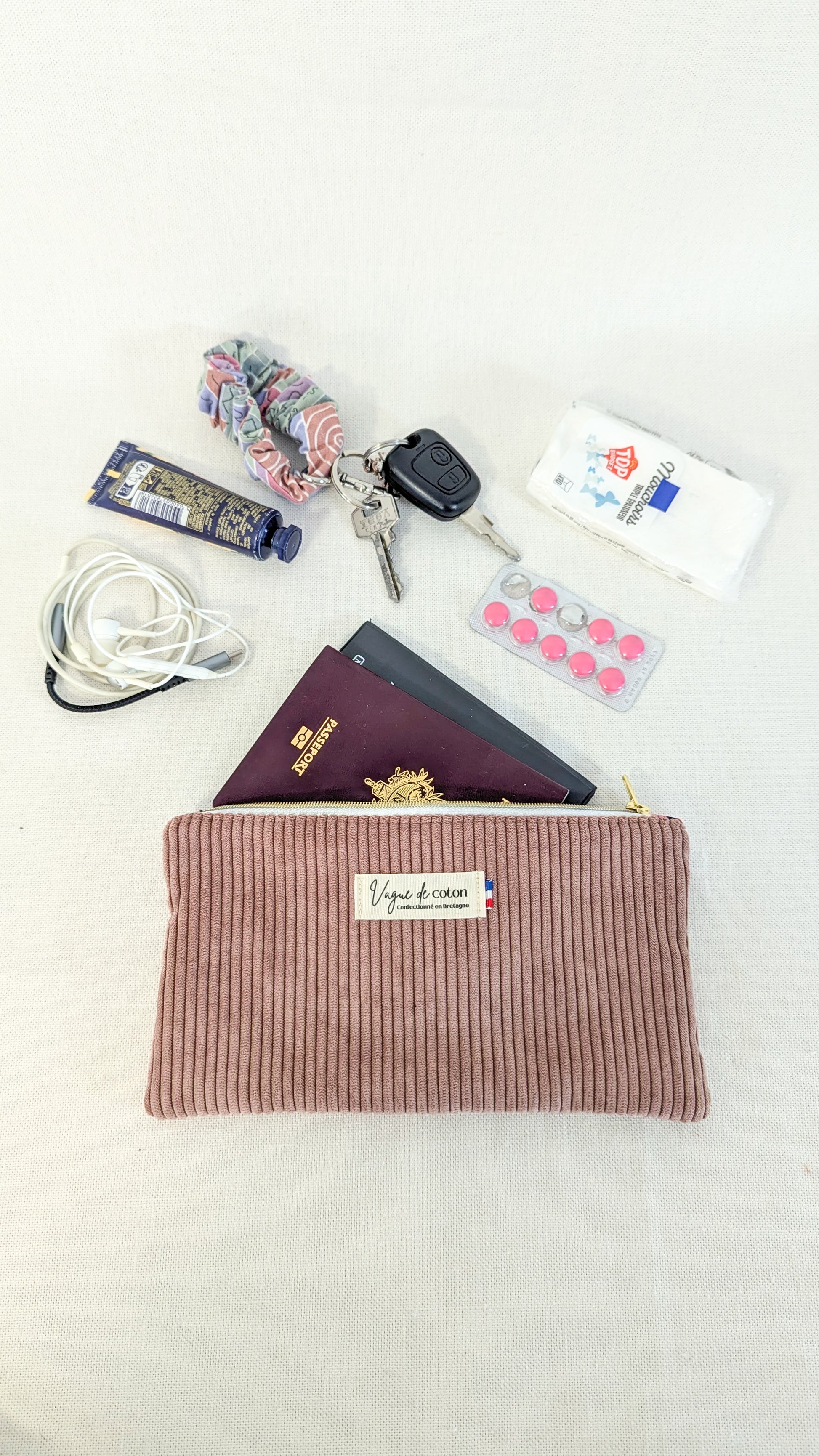 Pochette plate taille M - plusieurs coloris