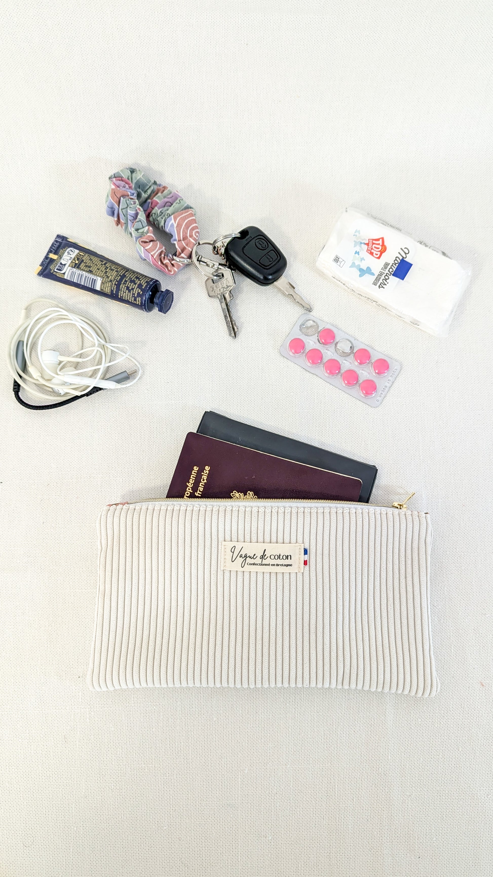 Pochette plate taille M - plusieurs coloris