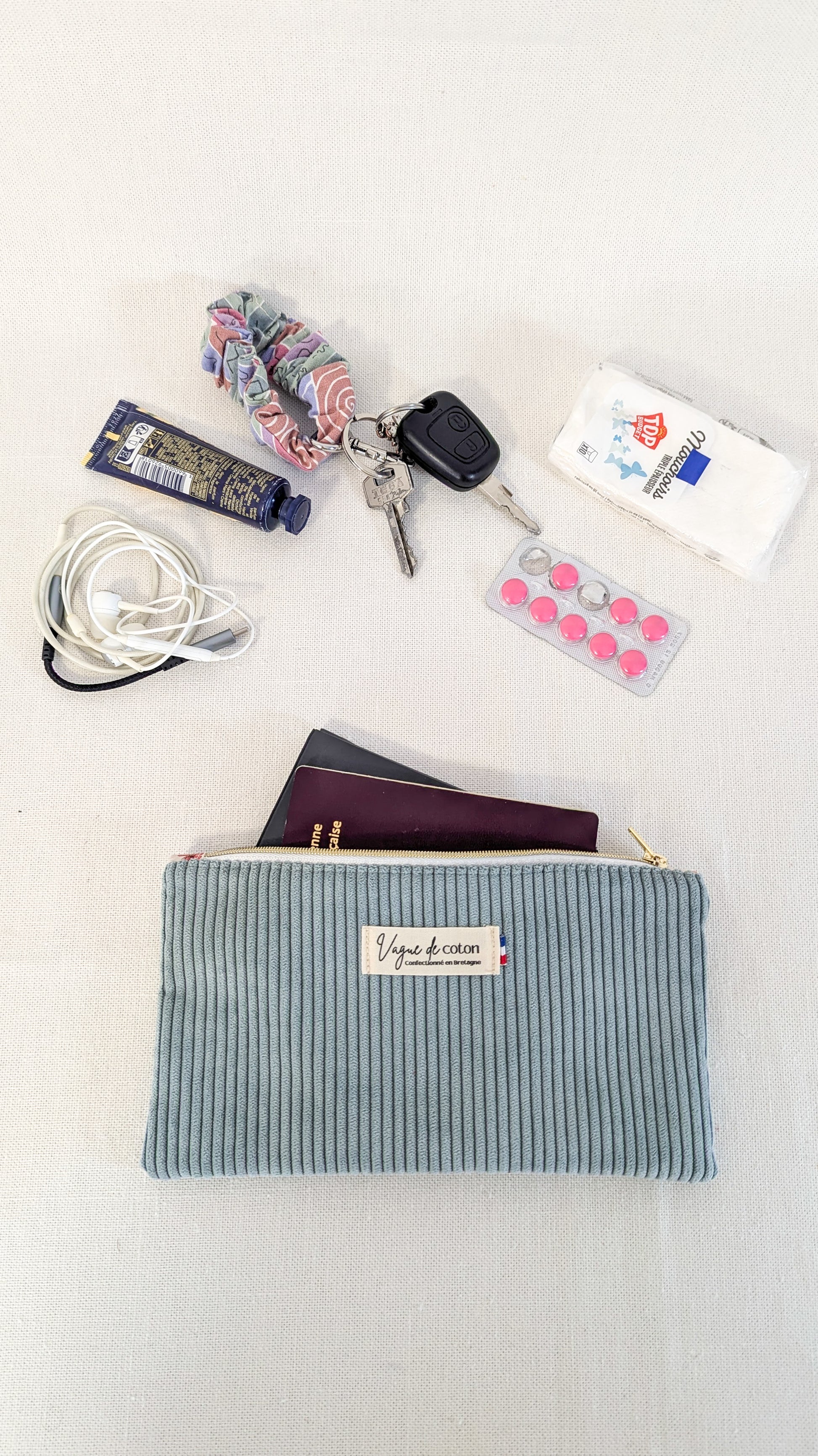 Pochette plate S, M ou L personnalisée