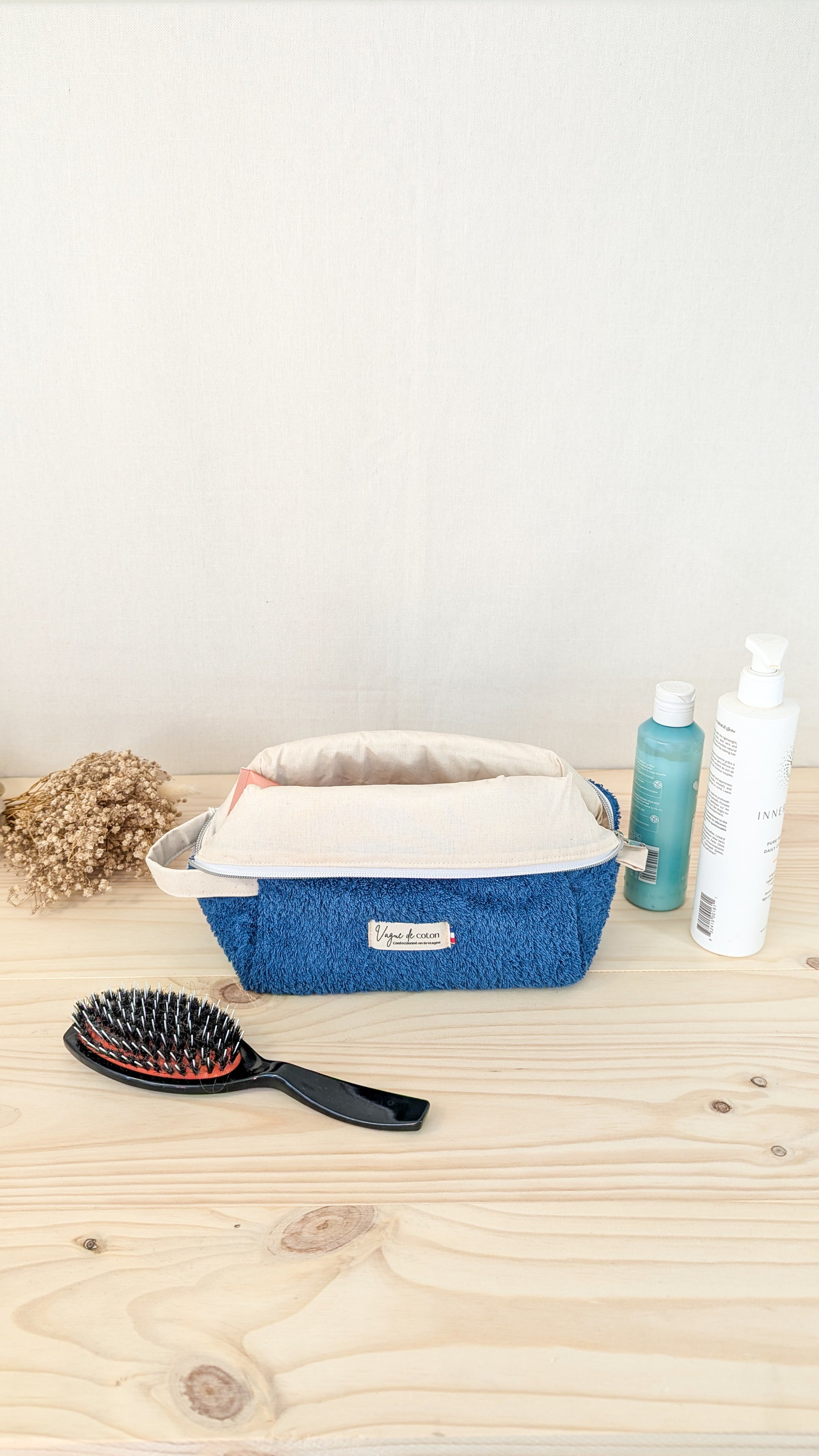 Grande trousse de toilette en éponge