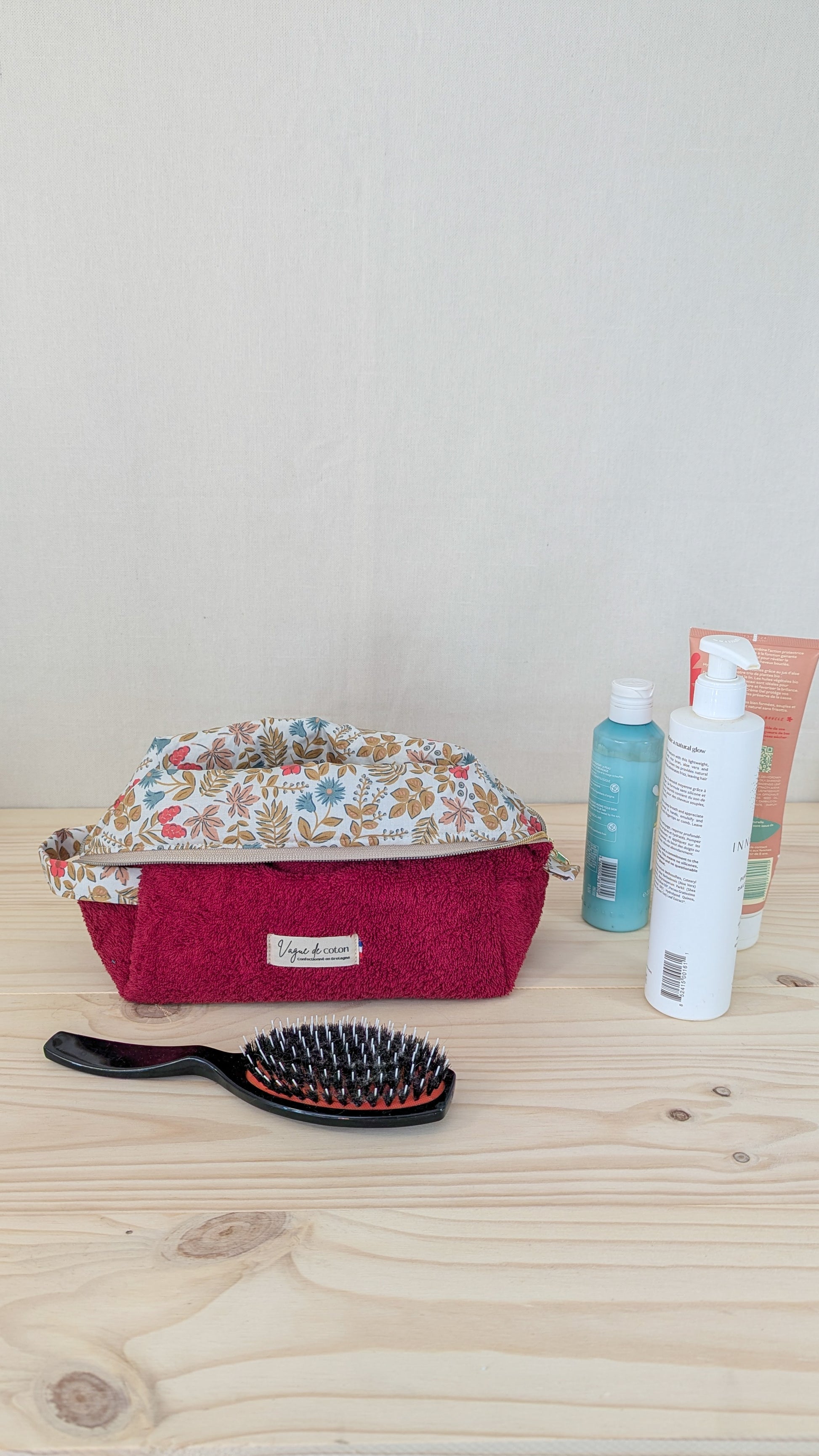 Grande trousse de toilette en éponge