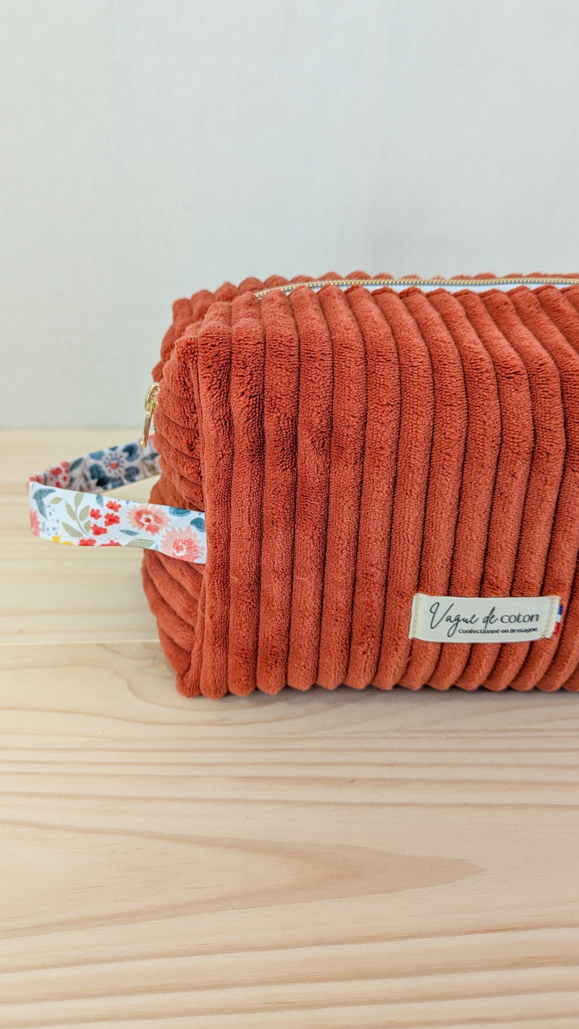 Grande trousse de toilette Velours grosses côtes