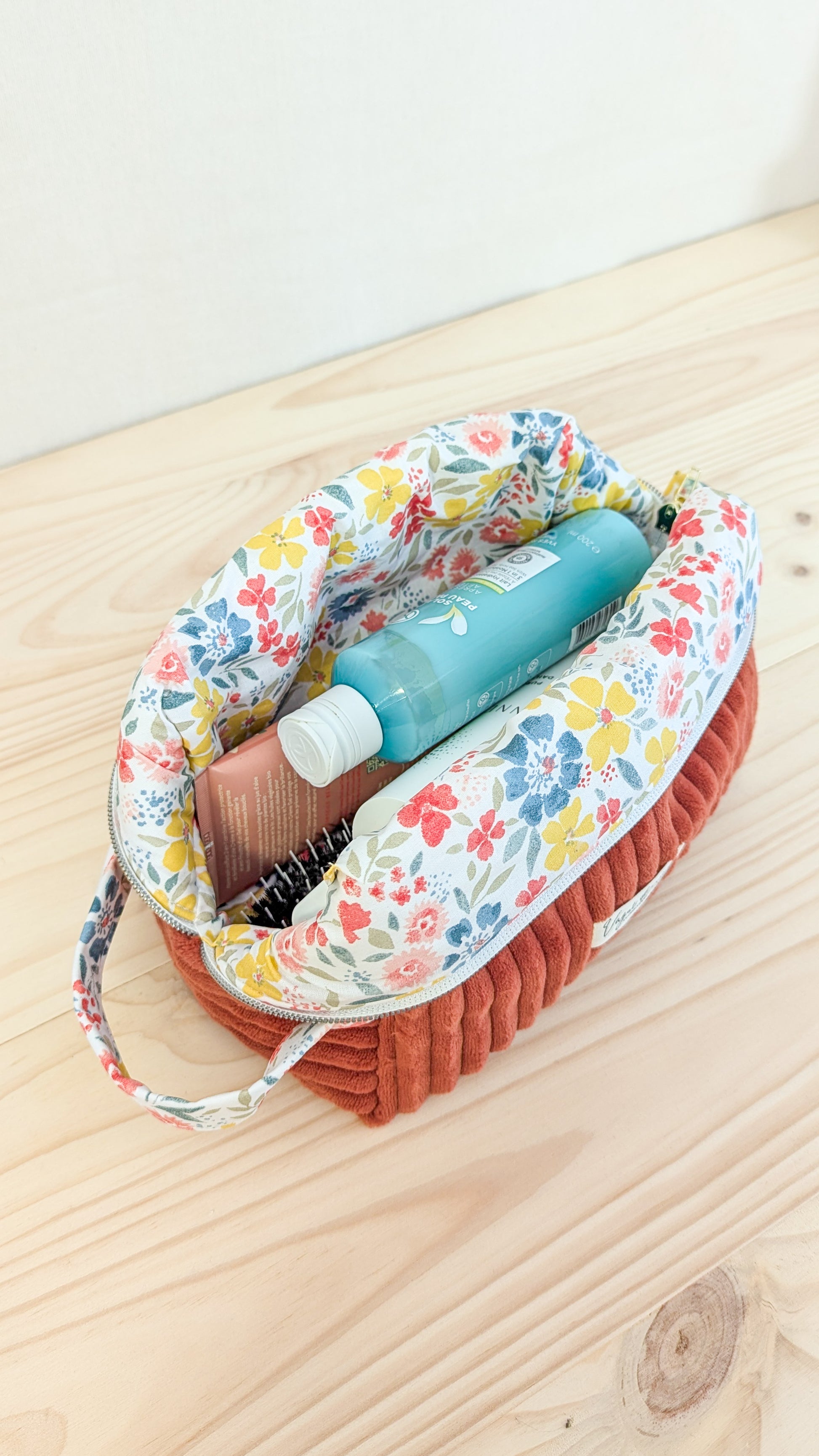 Grande trousse de toilette Velours grosses côtes