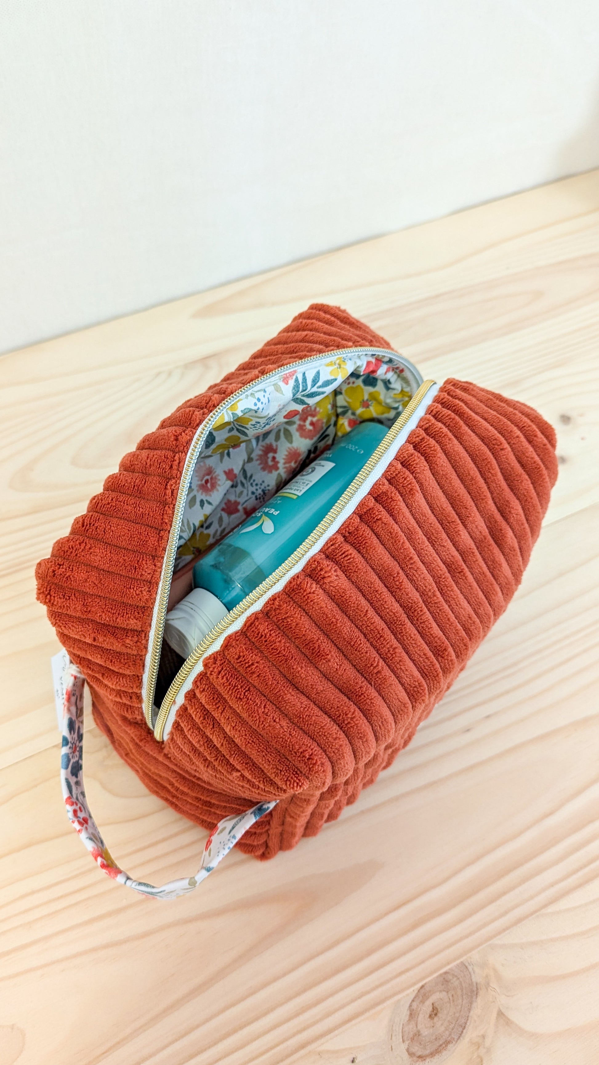 Grande trousse de toilette Velours grosses côtes