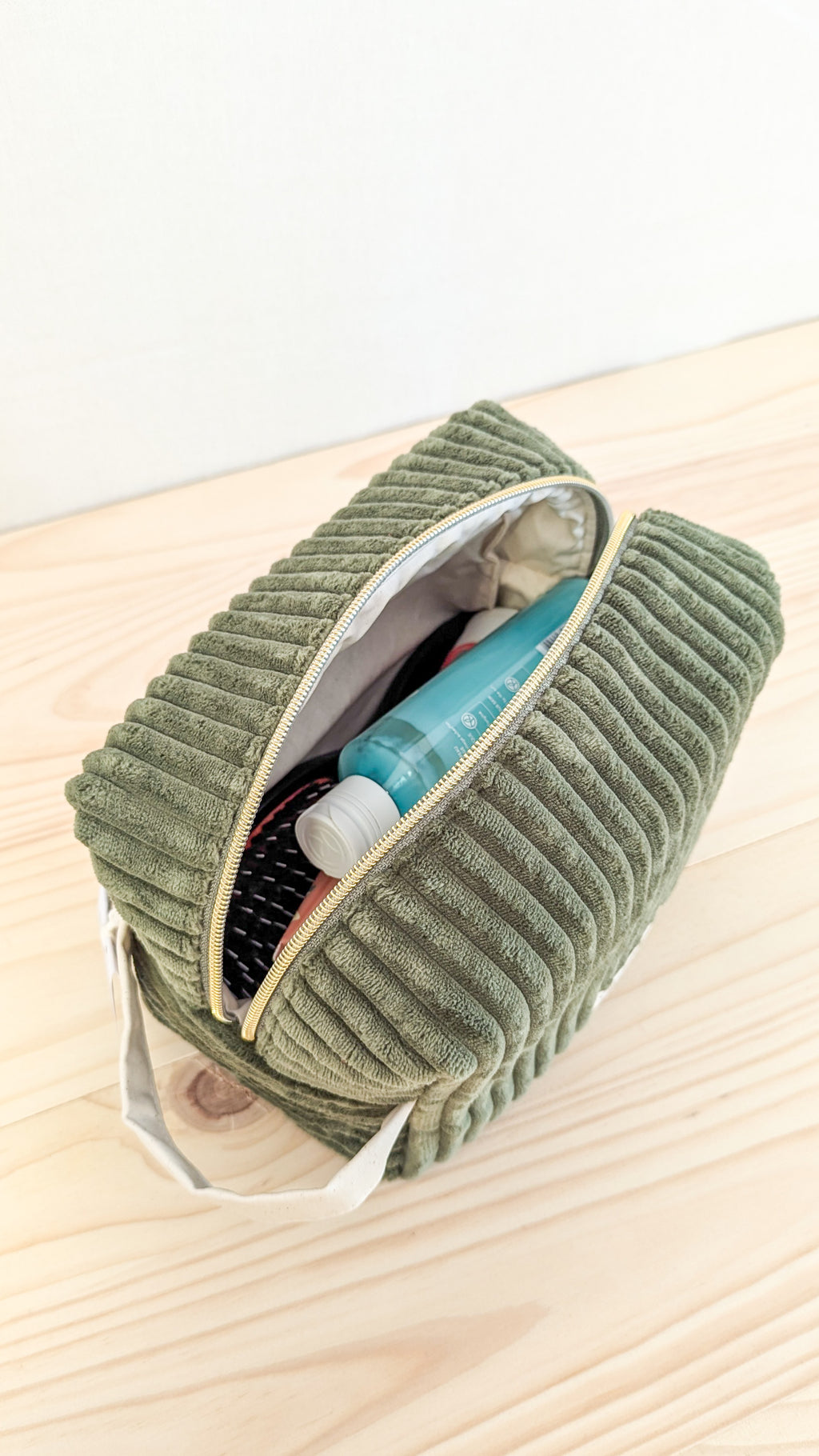 Grande trousse de toilette Velours grosses côtes