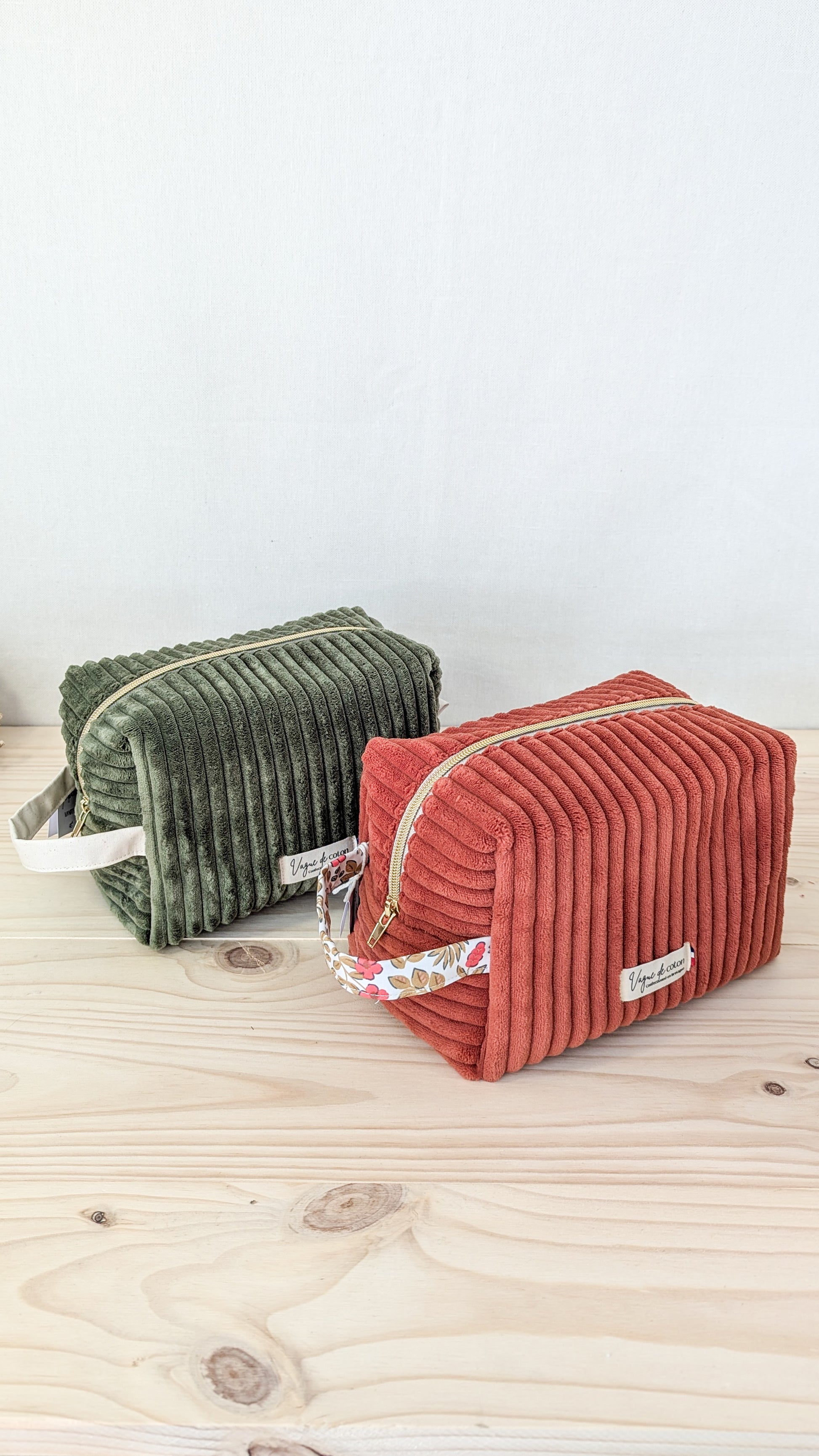 Grande trousse de toilette Velours grosses côtes