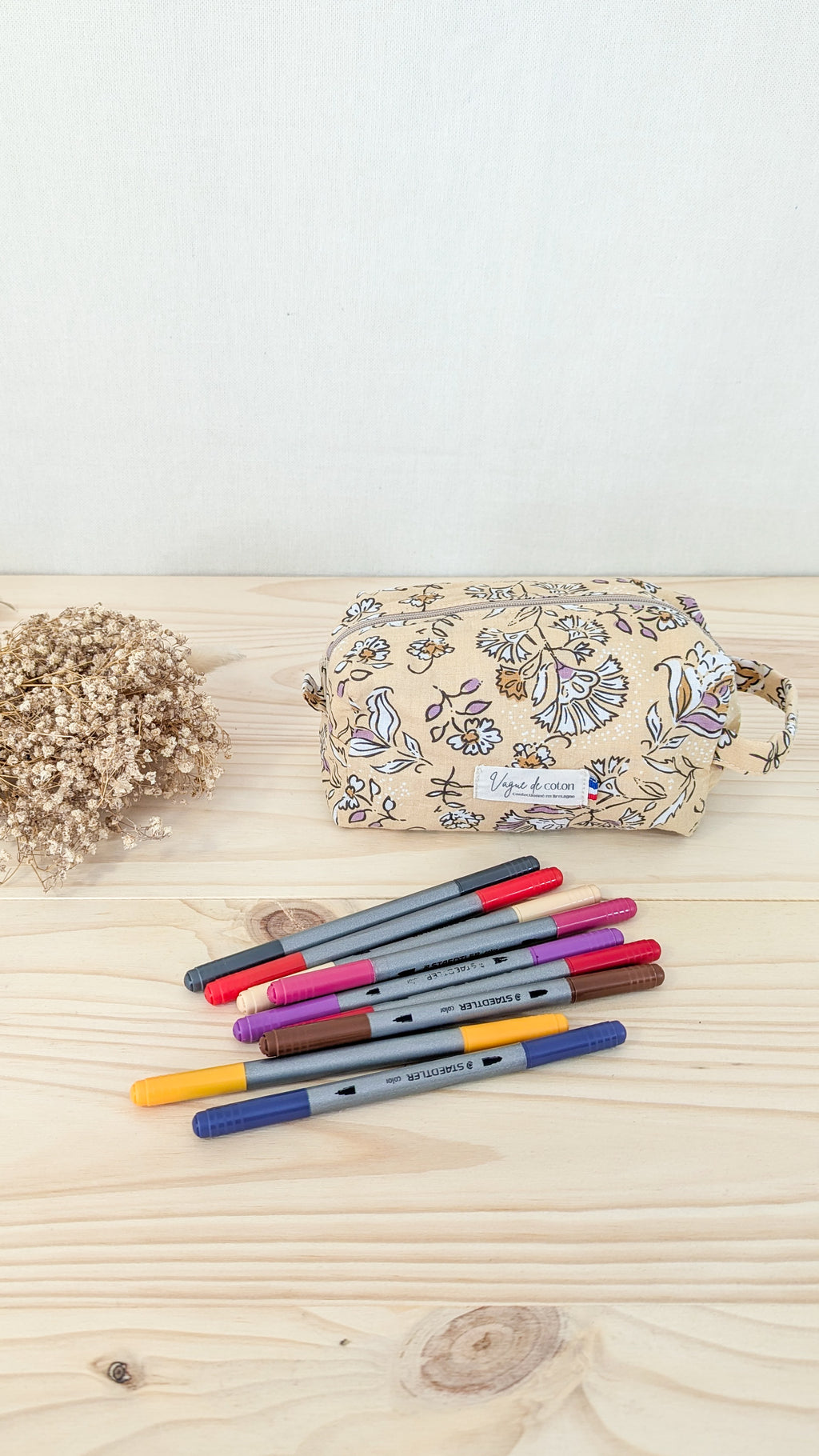 Petite trousse de toilette motif indien