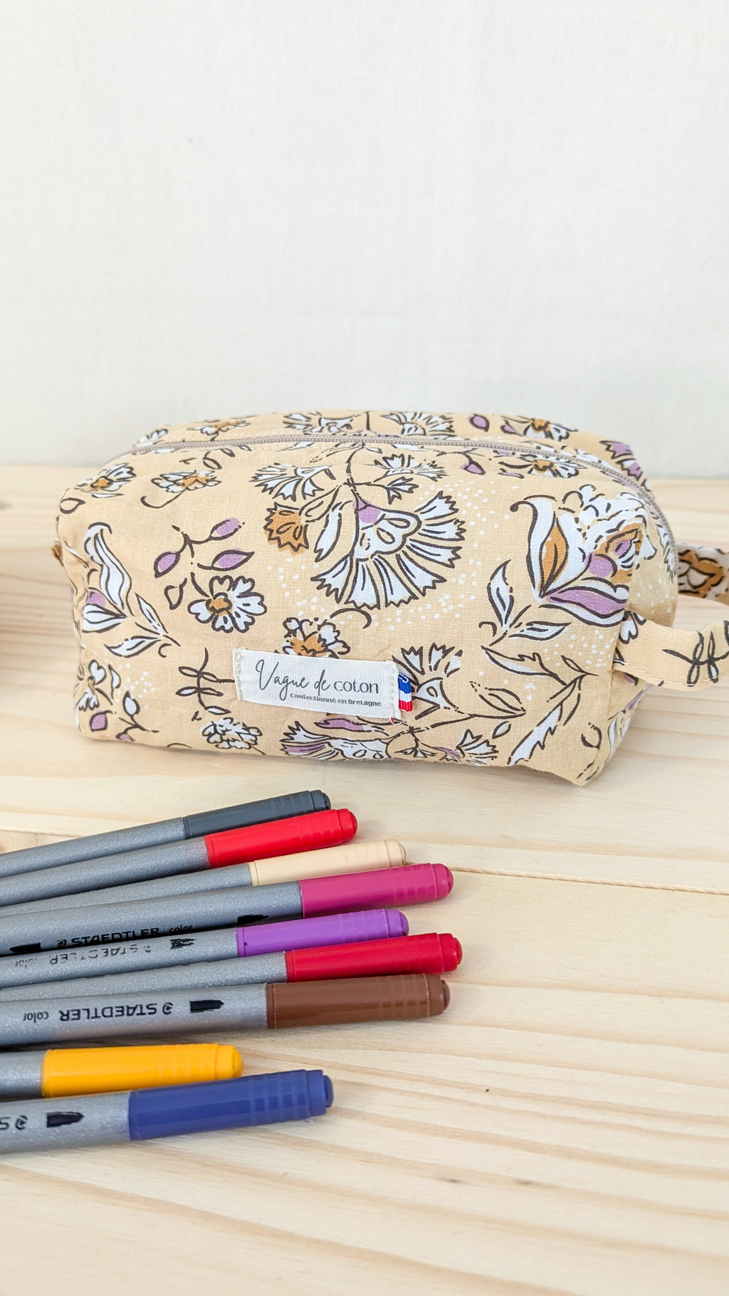 Petite trousse de toilette motif indien