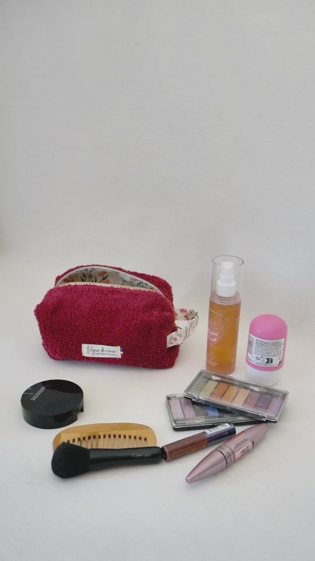 Petite trousse de toilette Printemps fleuri