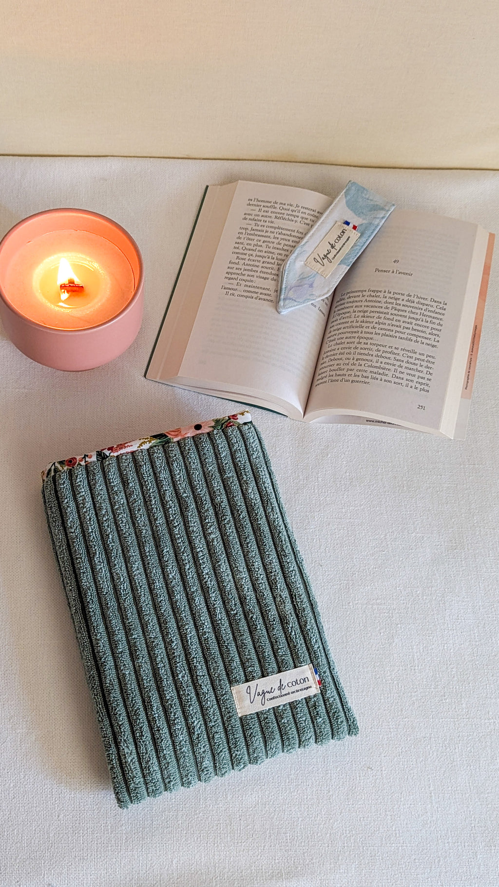 Pochette à livre Velours grosses côtes