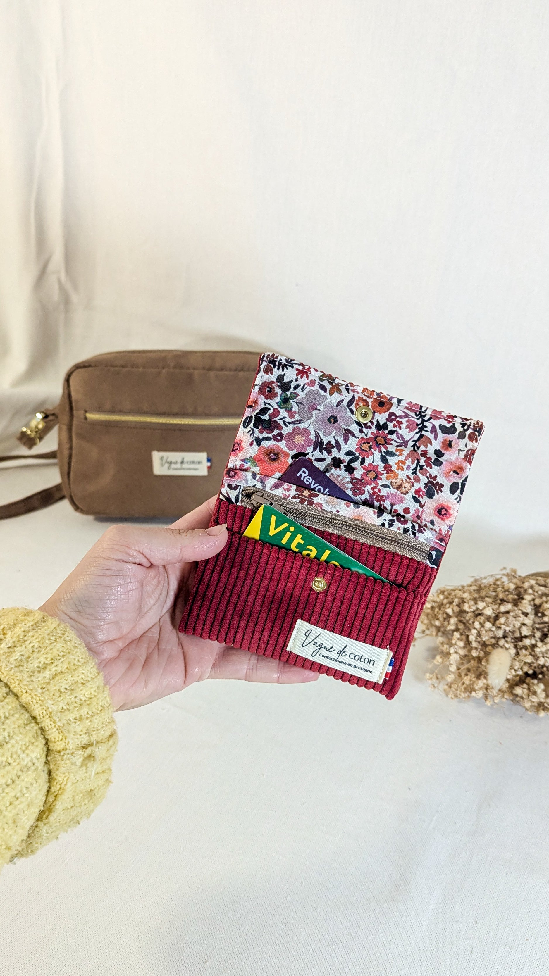 Porte-monnaie Velours côtelé