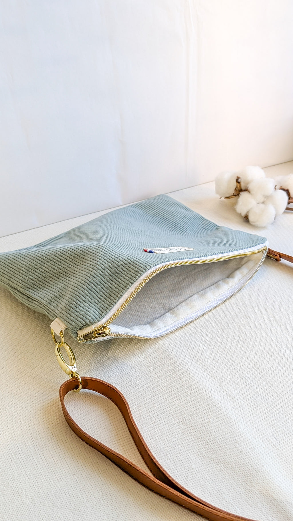 Pochette bandoulière Velours de coton