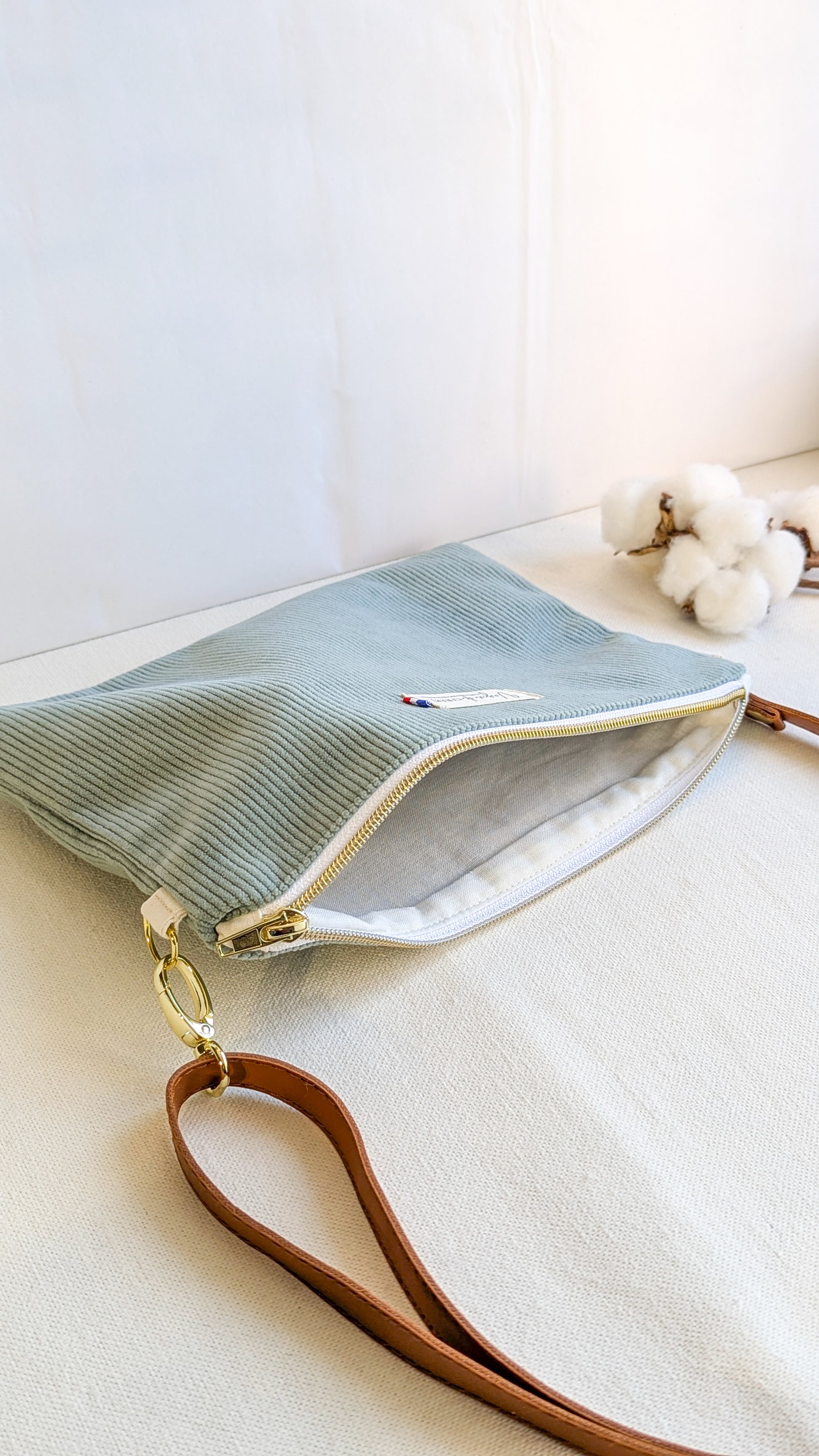 Pochette bandoulière Velours de coton