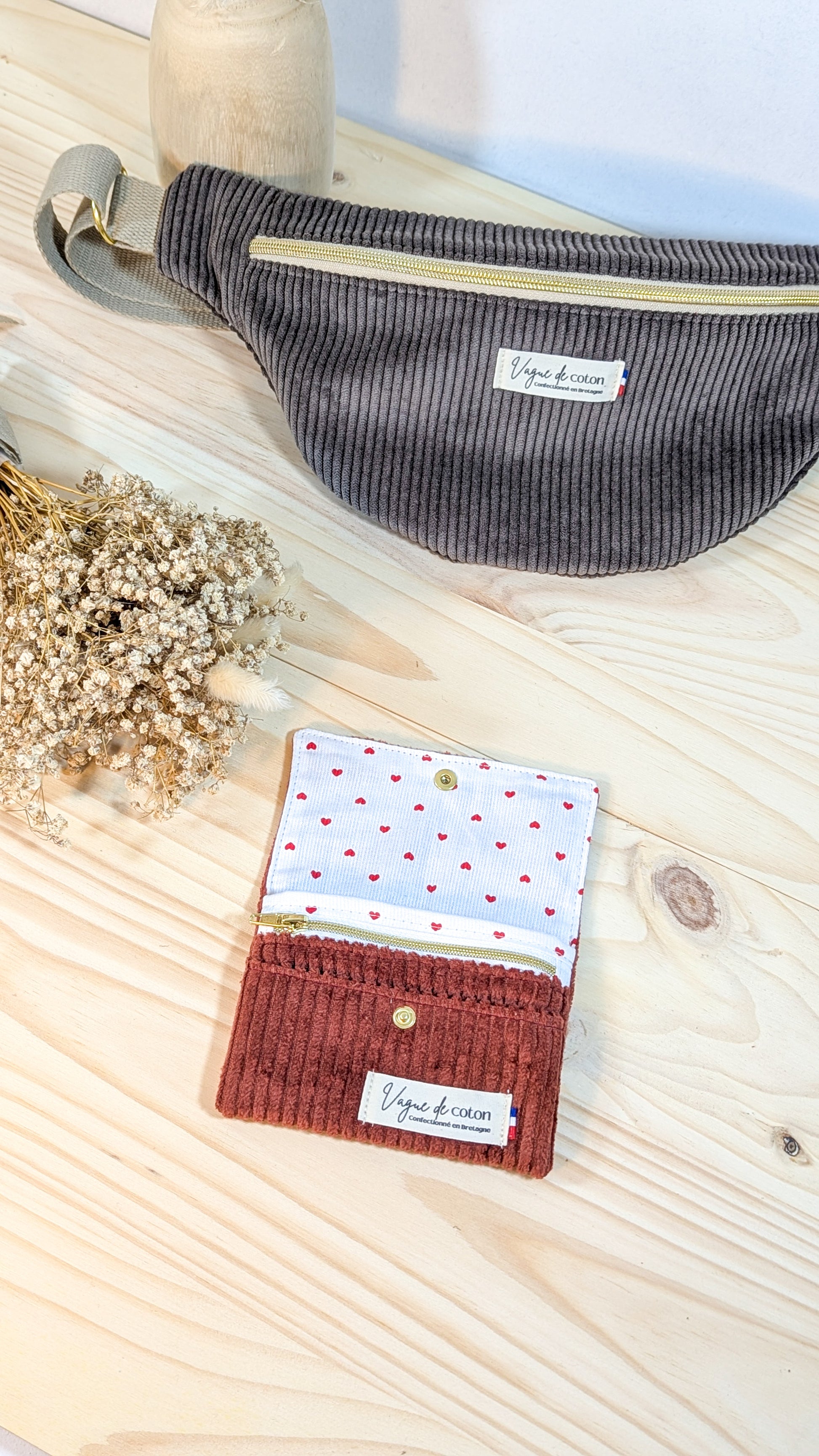 Porte-monnaie Velours de coton