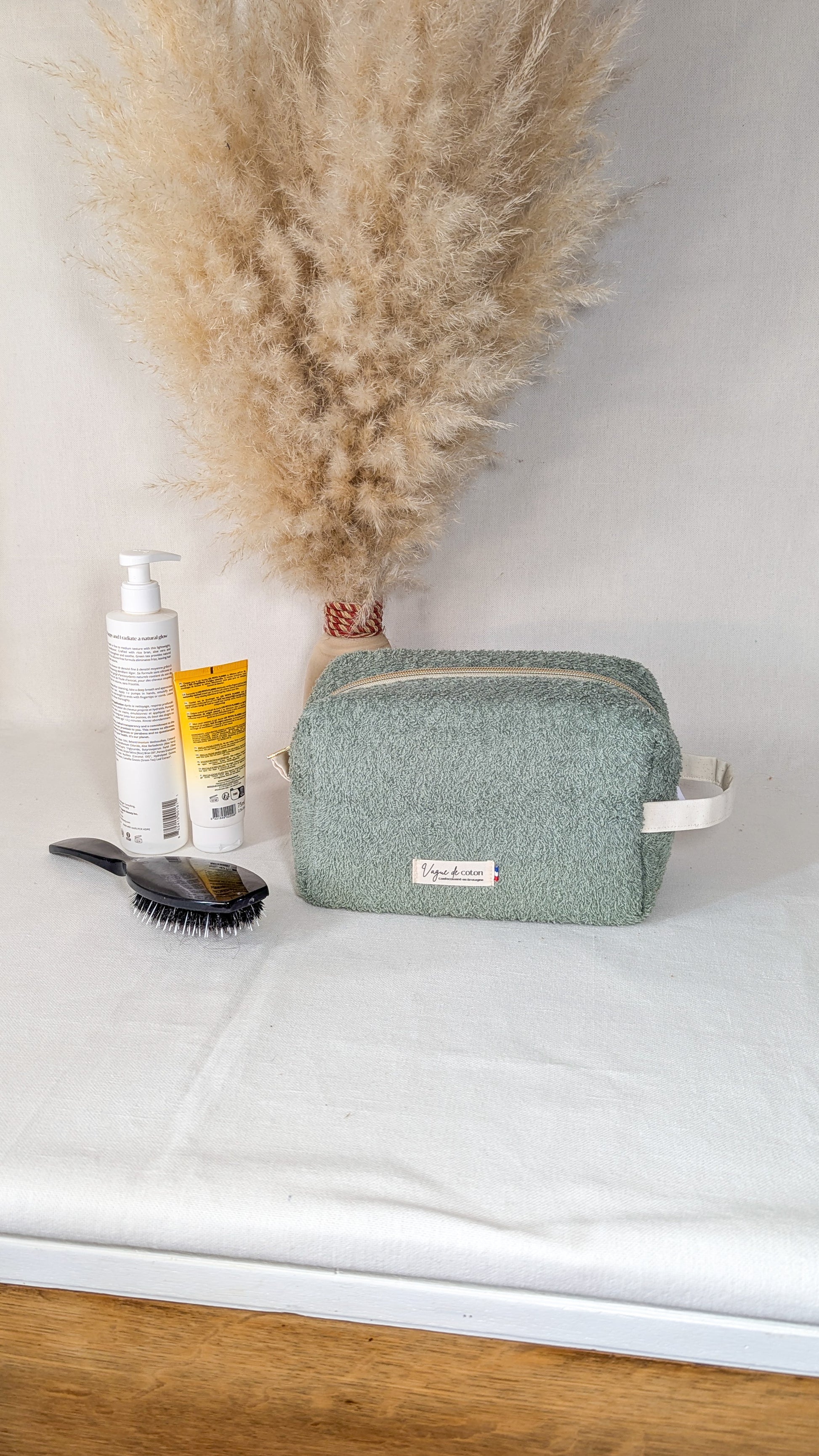 Grande trousse de toilette en éponge