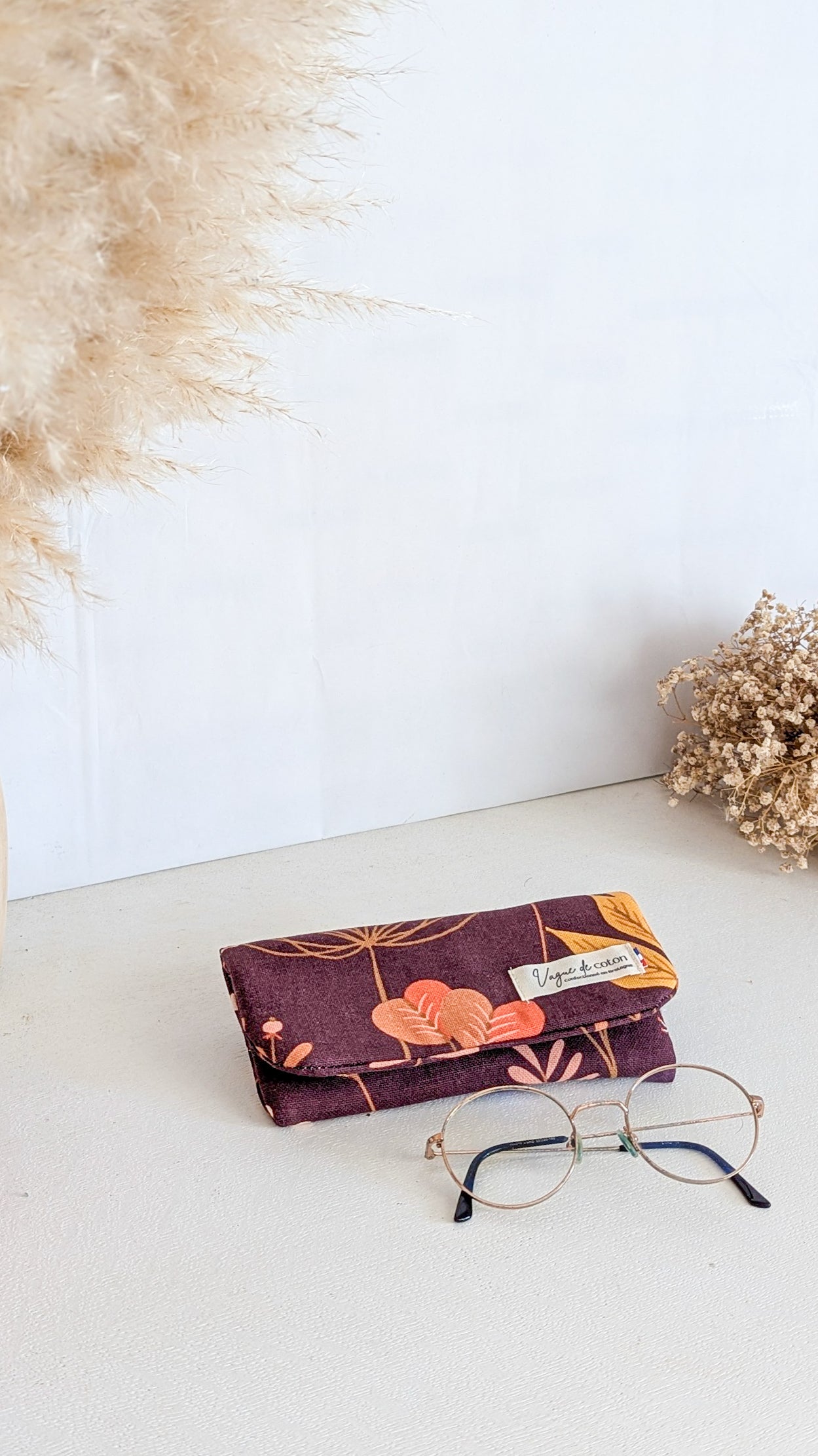 Etui à lunettes Prune