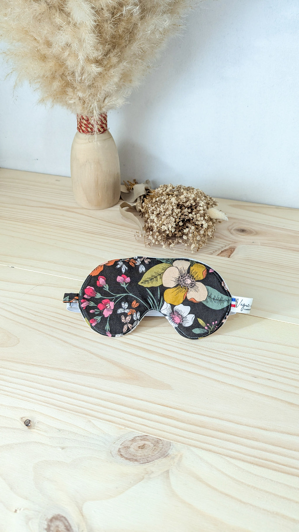 Masque de nuit Fleurs marrons