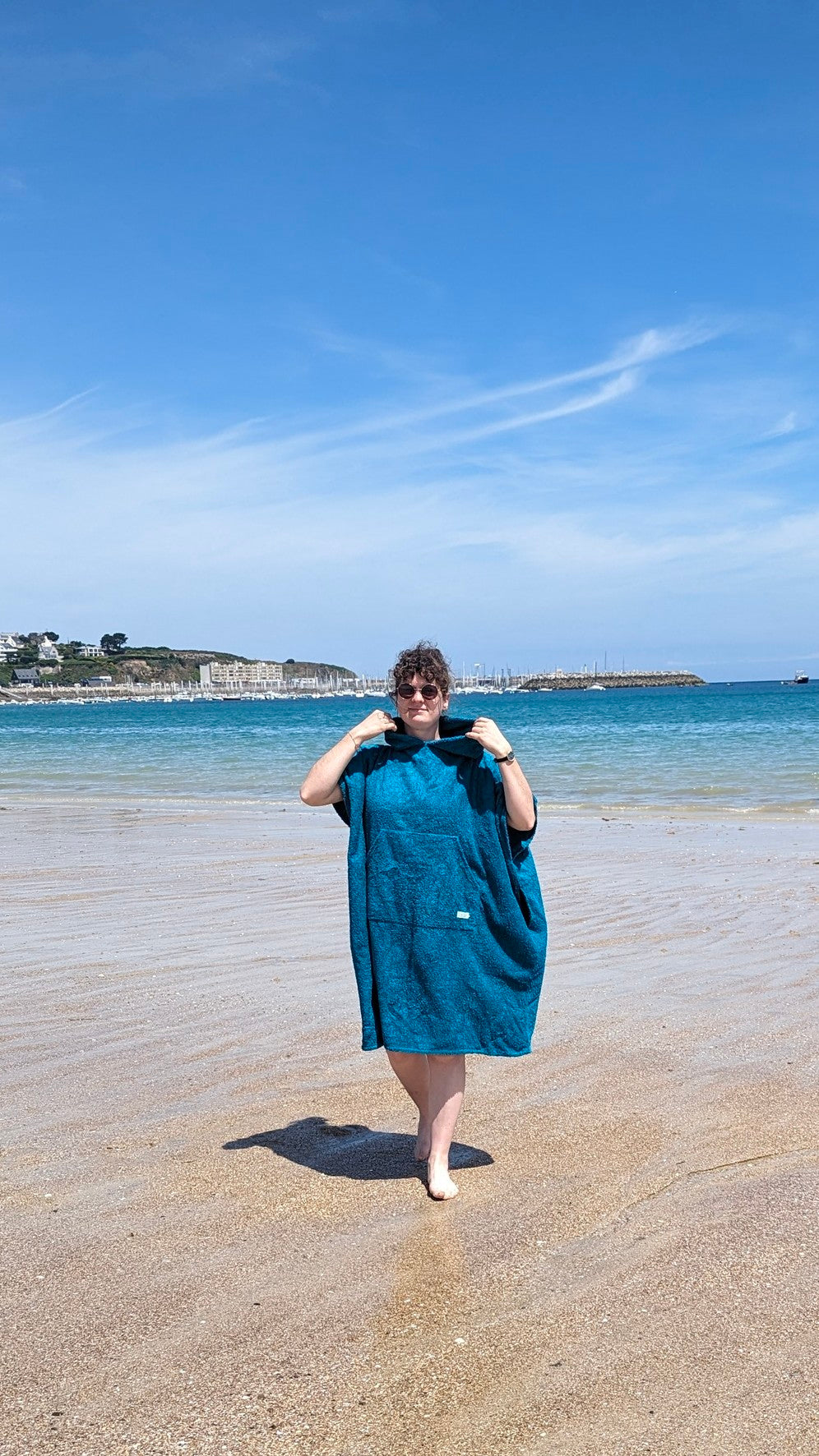 Poncho de bain adulte en éponge