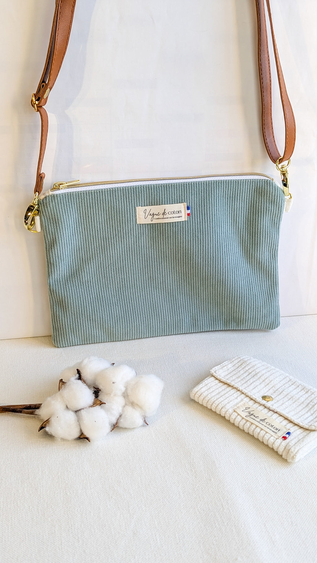 Pochette bandoulière Velours de coton