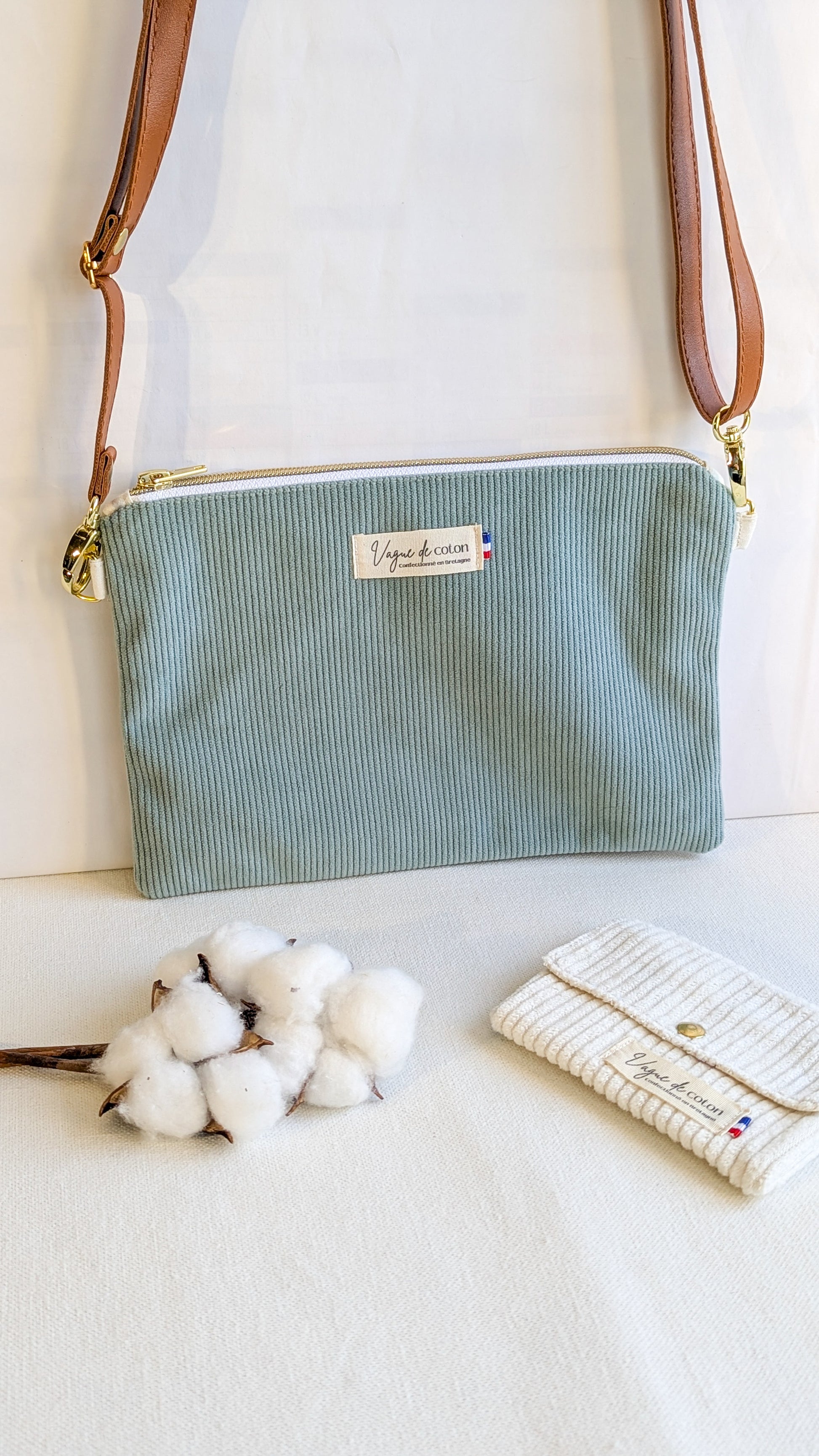 Pochette bandoulière Velours de coton