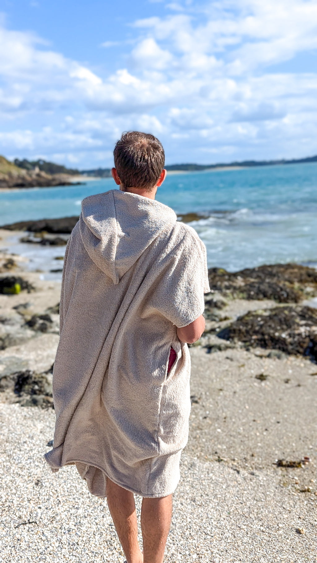 Poncho de bain adulte en éponge