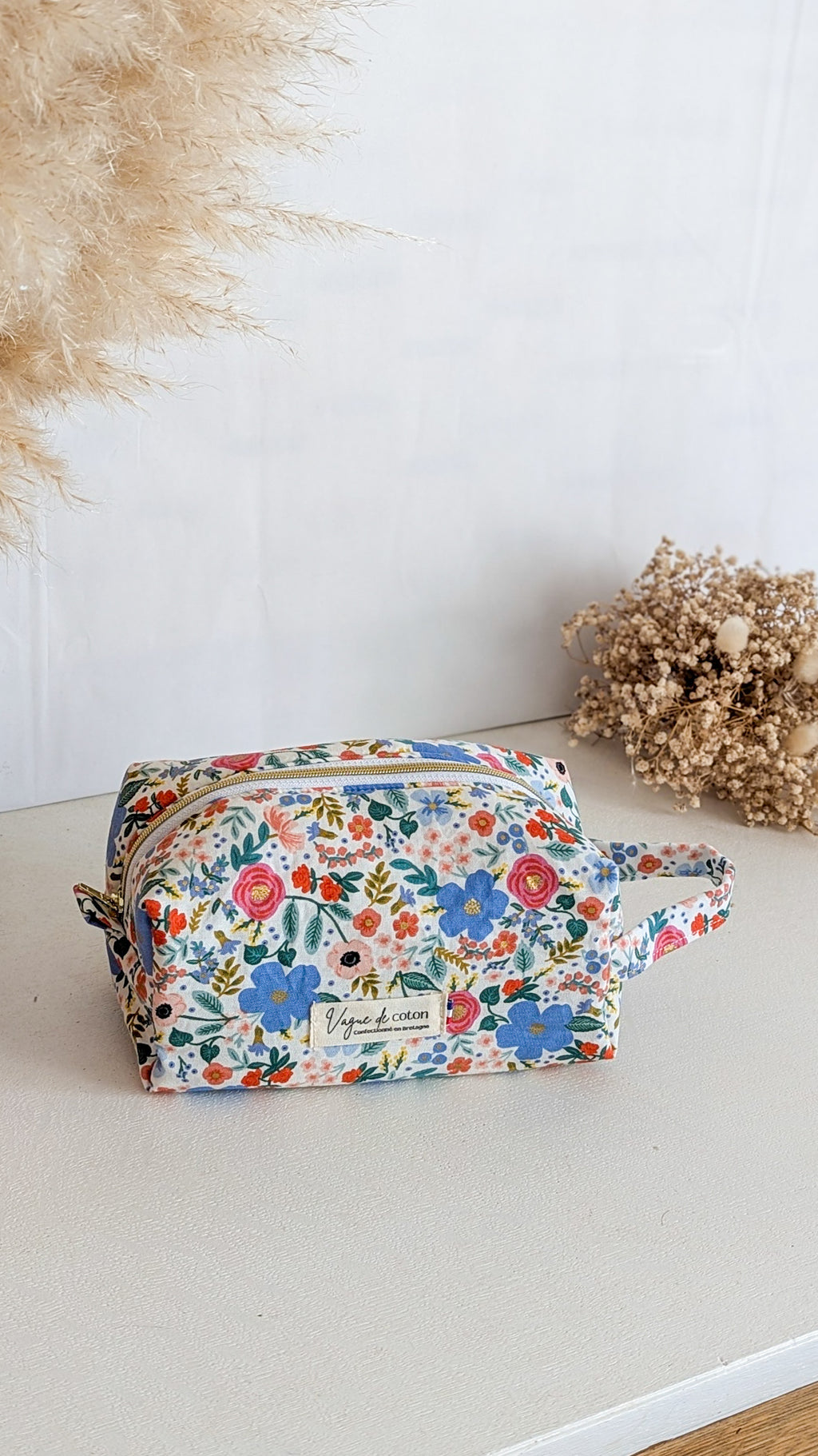Petite trousse de toilette Printemps fleuri