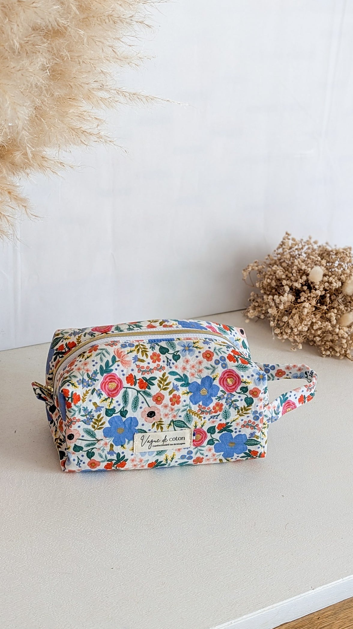 Petite trousse de toilette Printemps fleuri