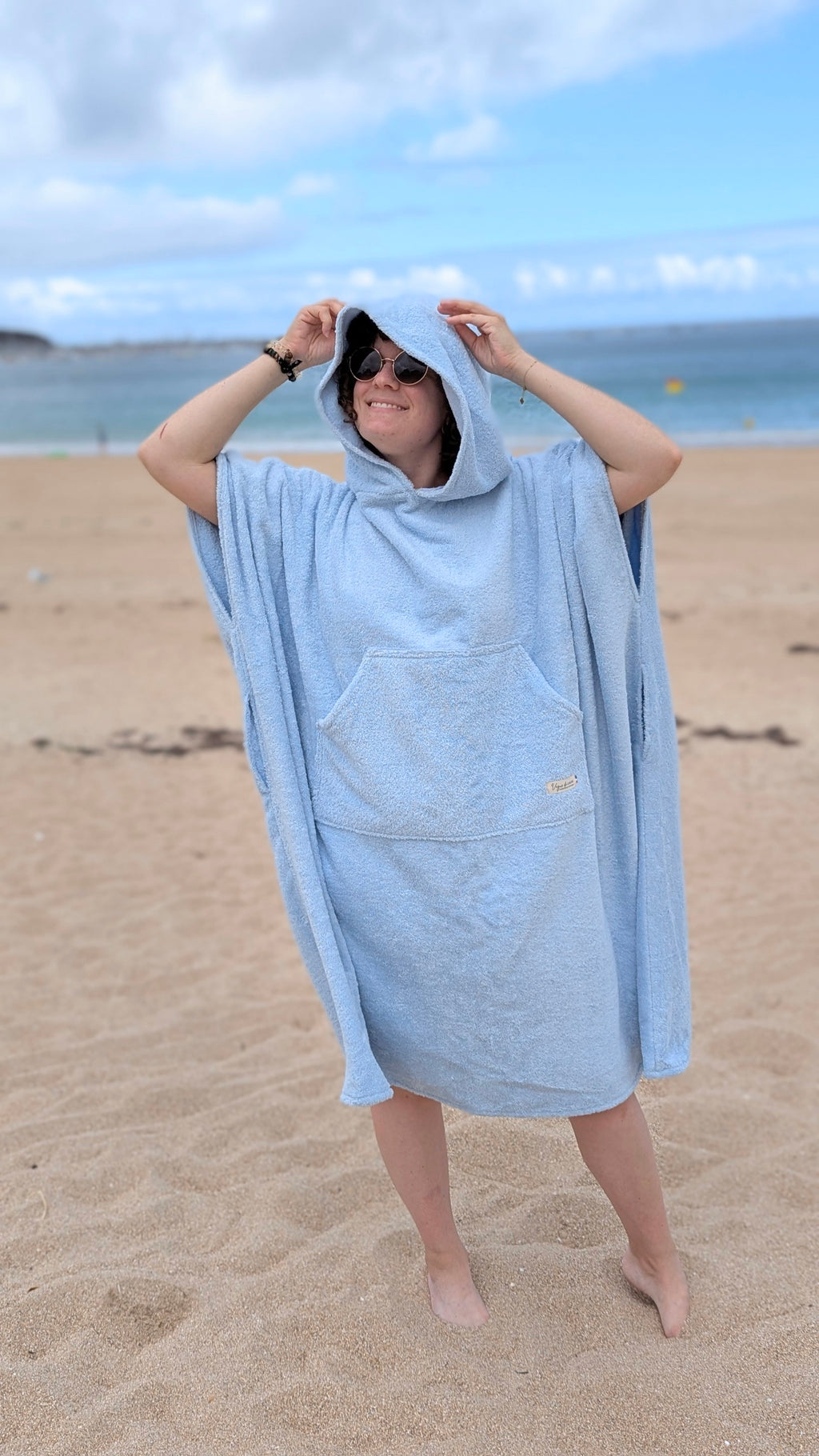 Poncho de bain adulte en éponge