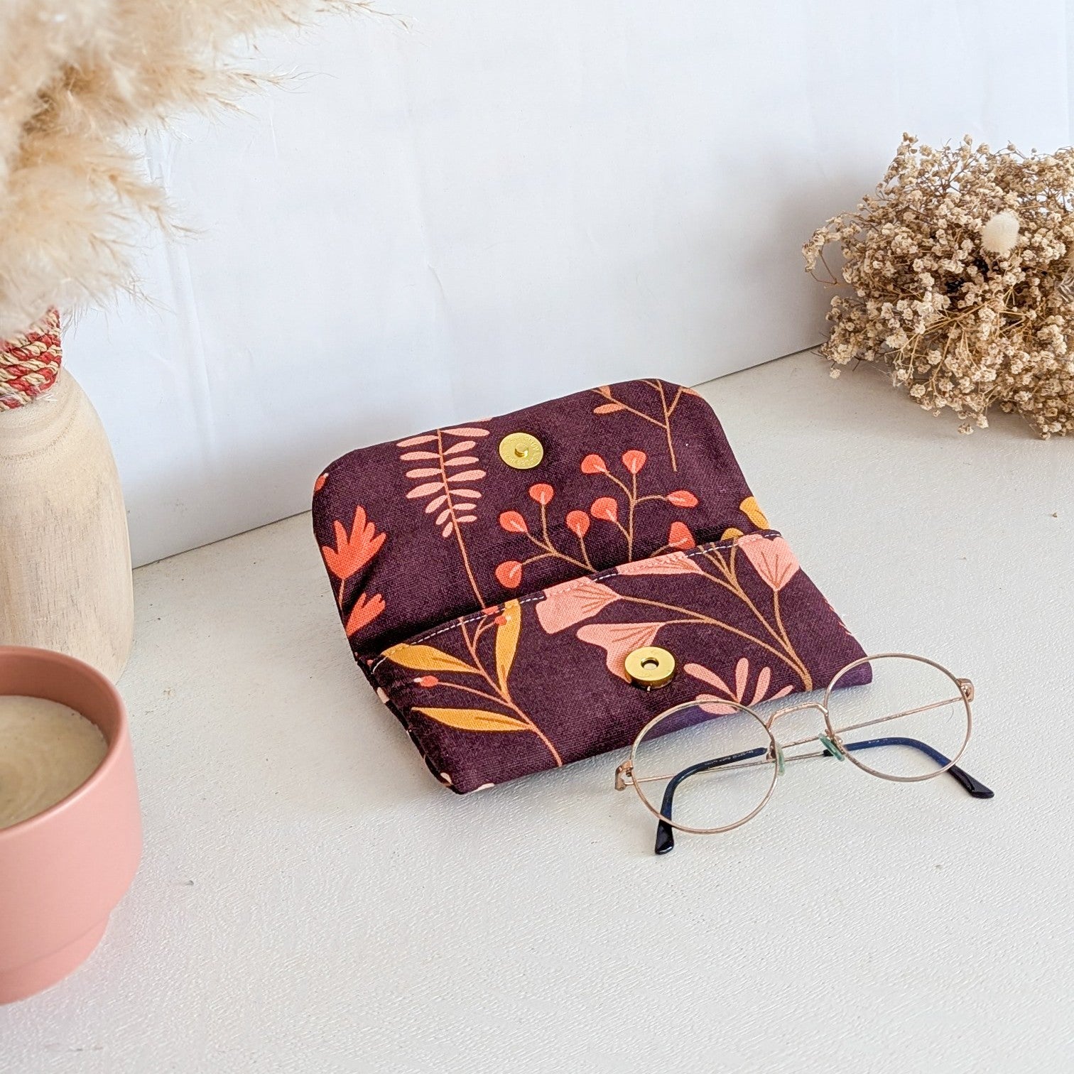 Etui à lunettes Prune