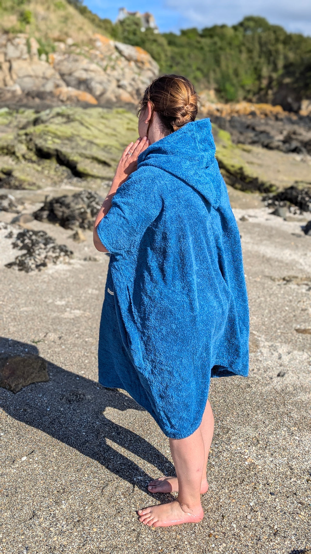Poncho de bain adulte en éponge