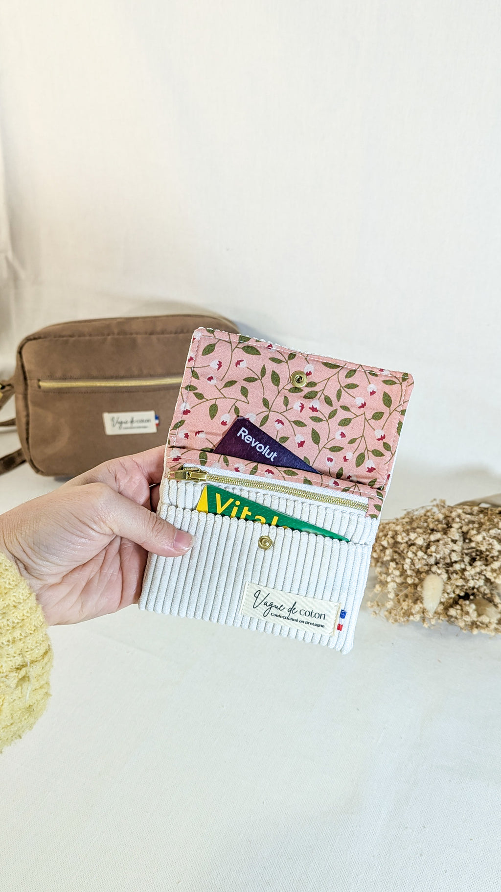 Porte-monnaie Velours côtelé