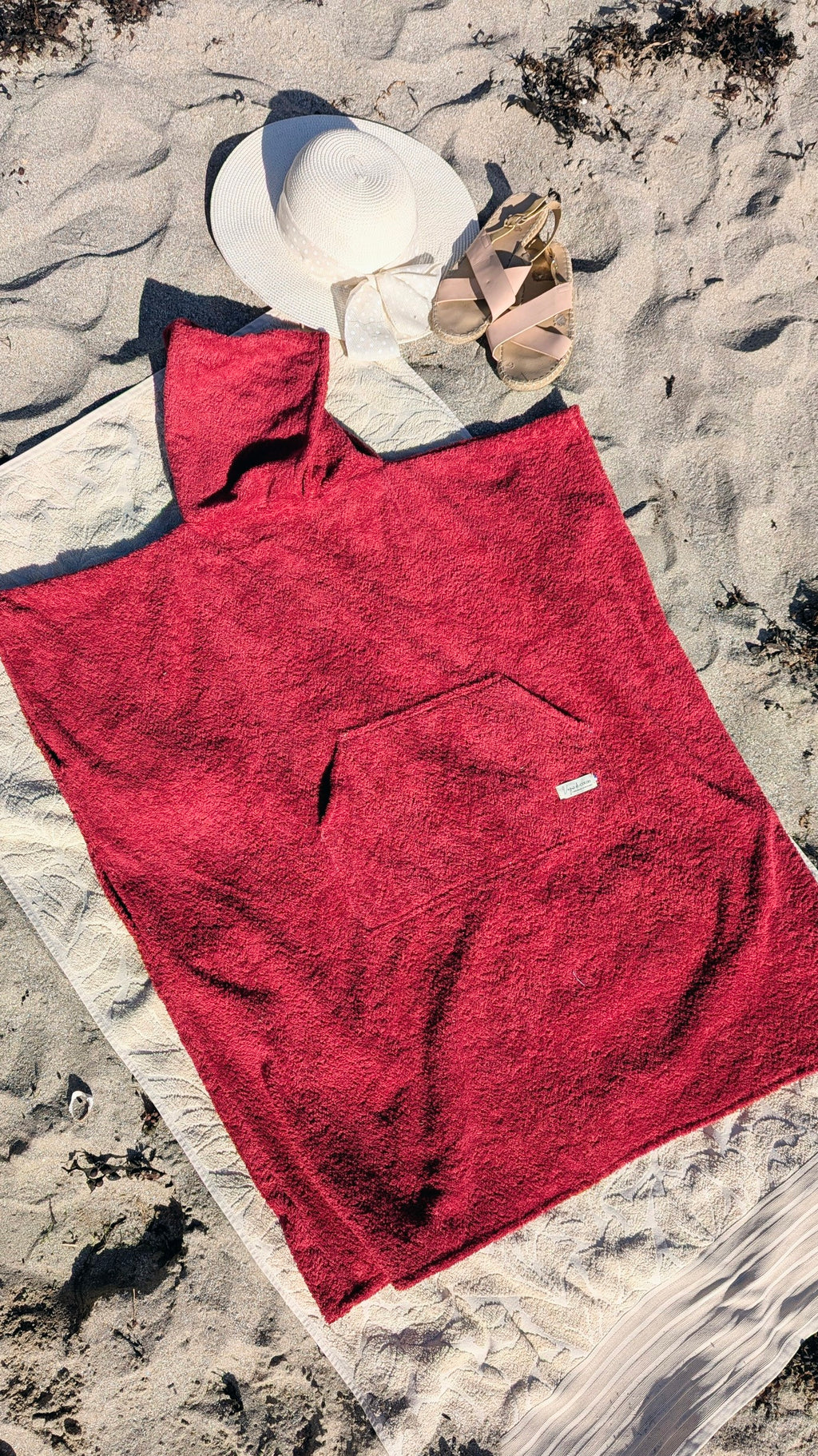 Poncho de bain adulte en éponge