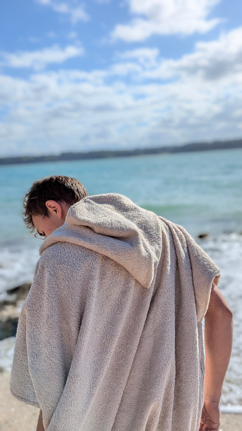 Poncho de bain adulte en éponge