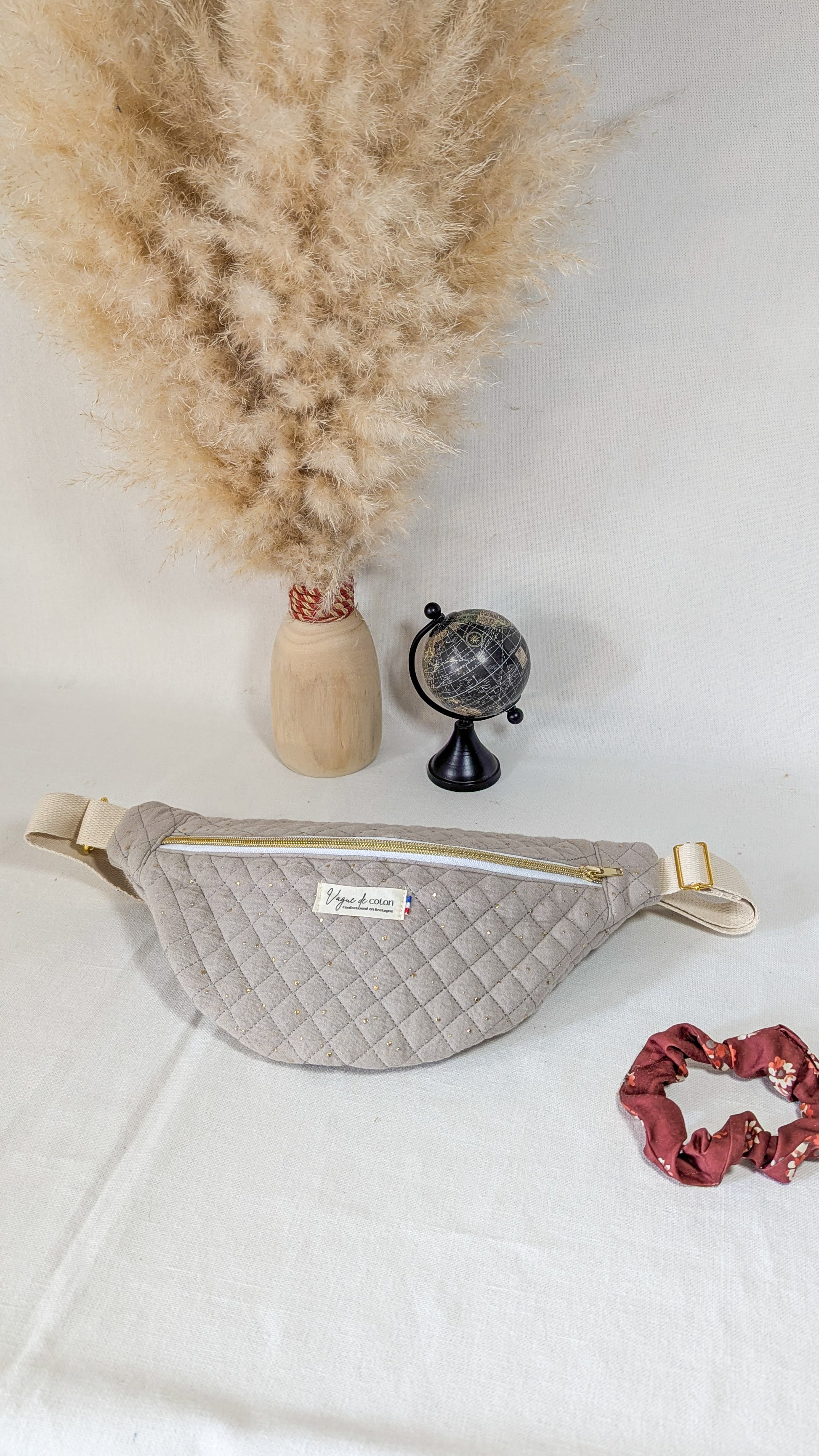 Sac banane Double gaze taupe