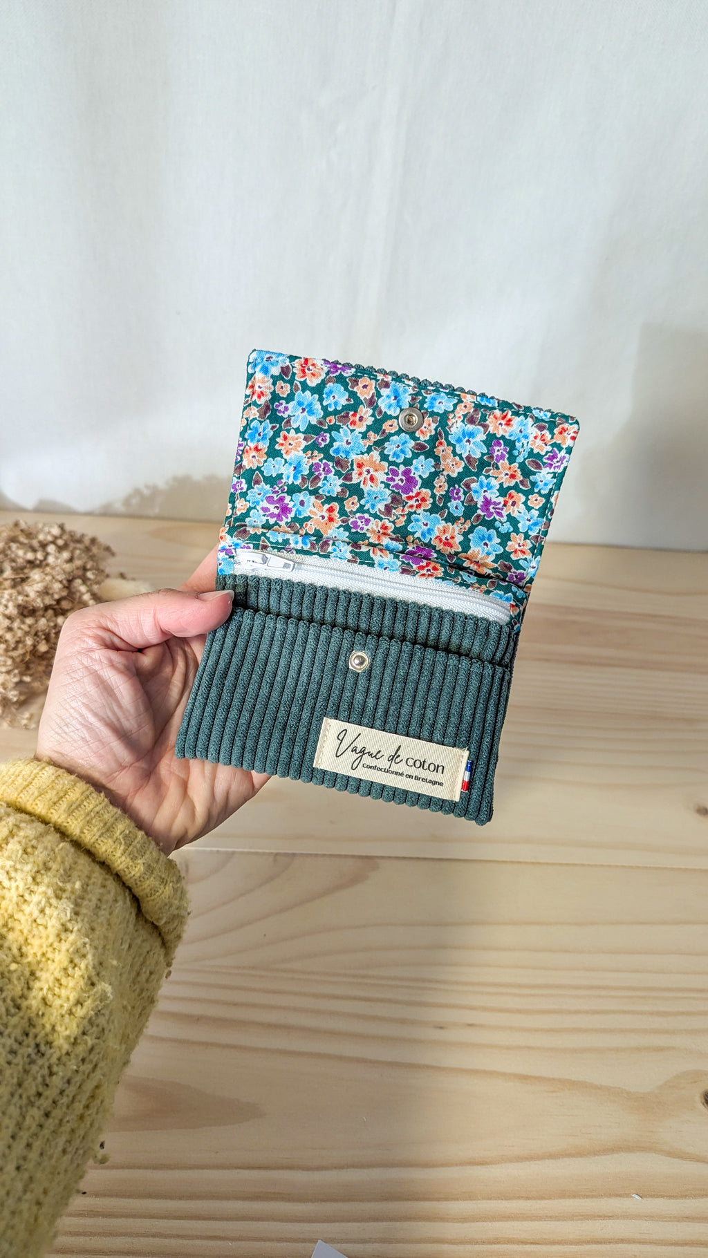 Porte-monnaie Velours côtelé