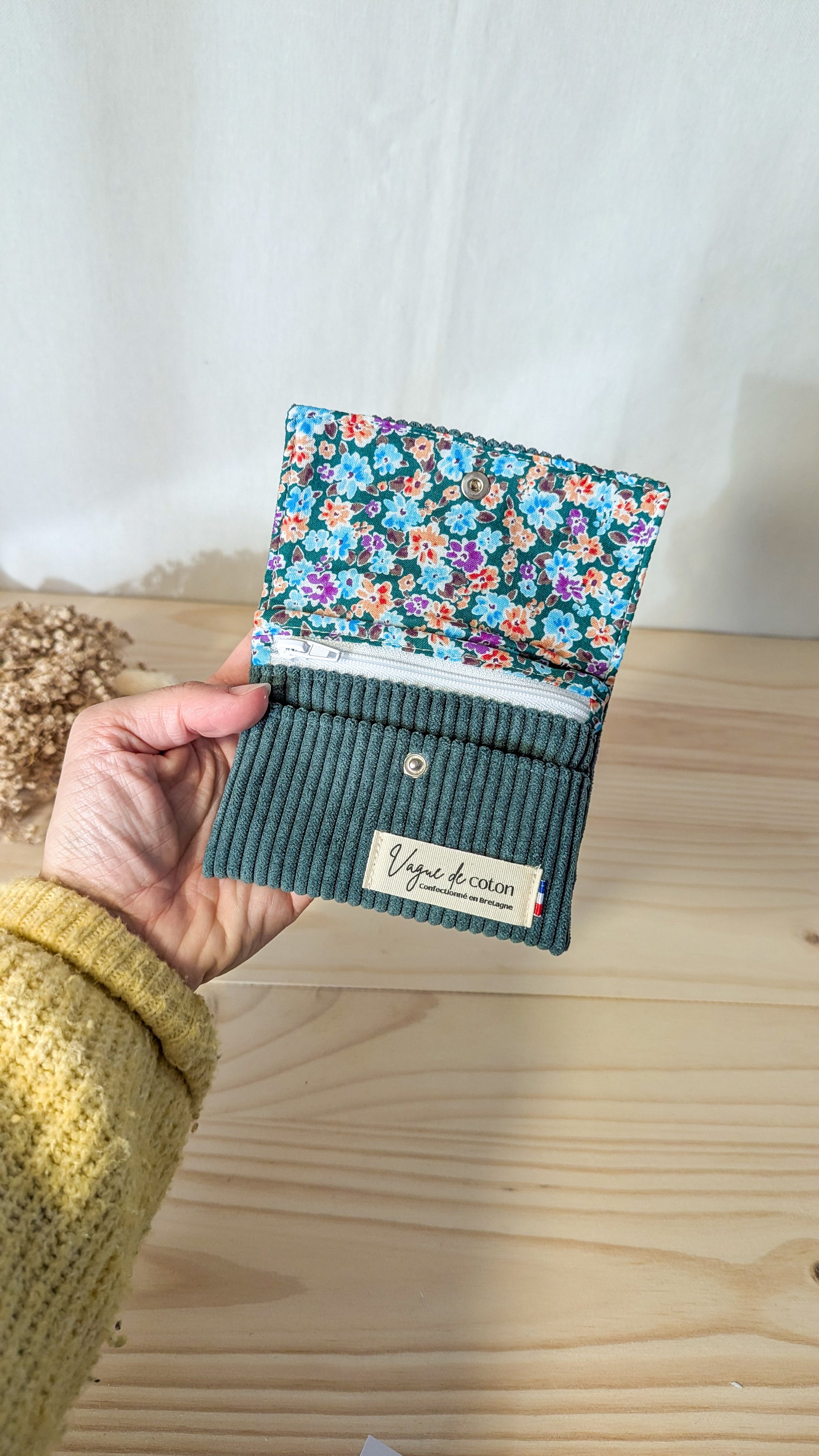 Porte-monnaie Velours côtelé