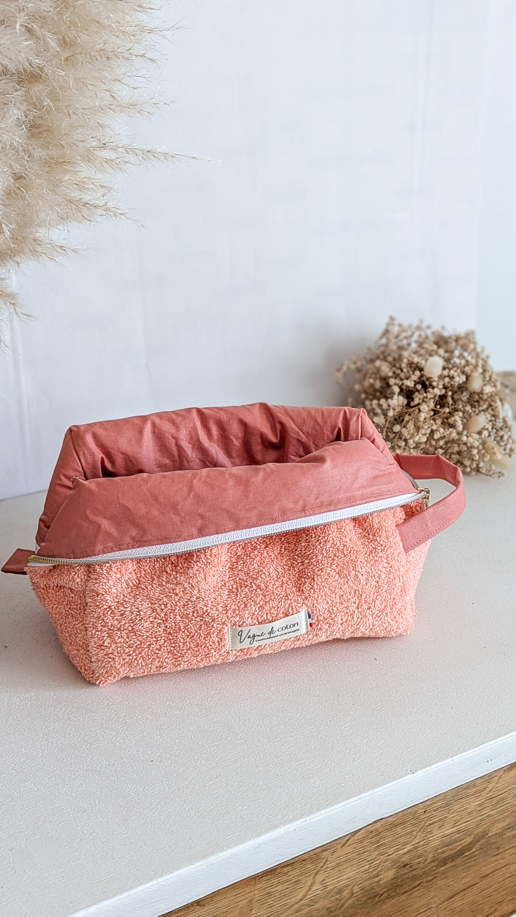 Grande trousse de toilette en éponge