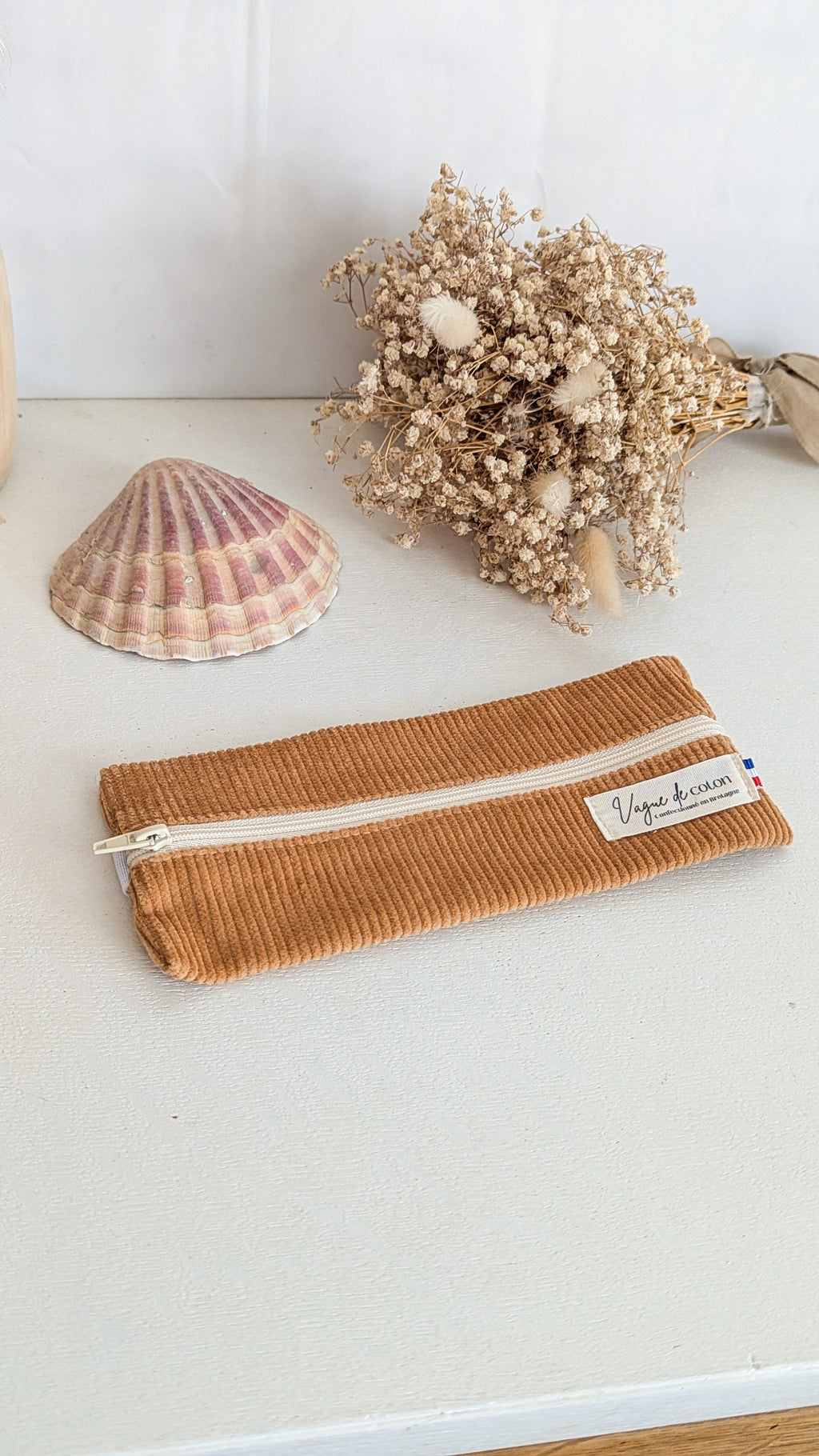 Trousse avec élastique Velours de coton