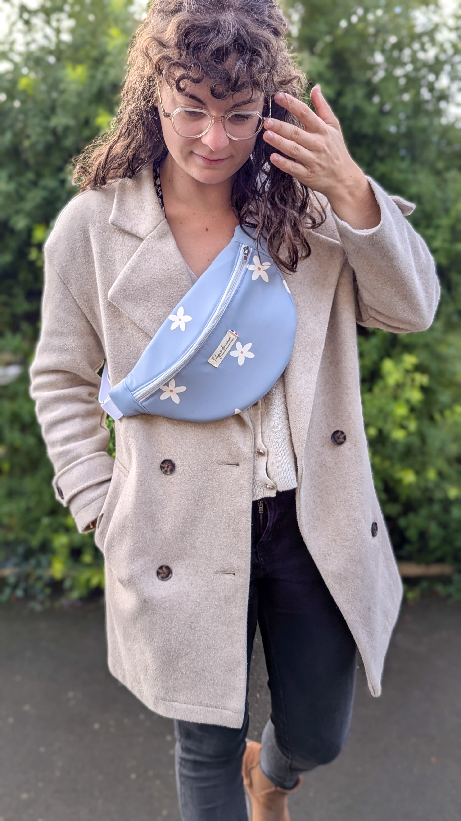 Sac banane déperlant avec poche arrière - plusieurs coloris