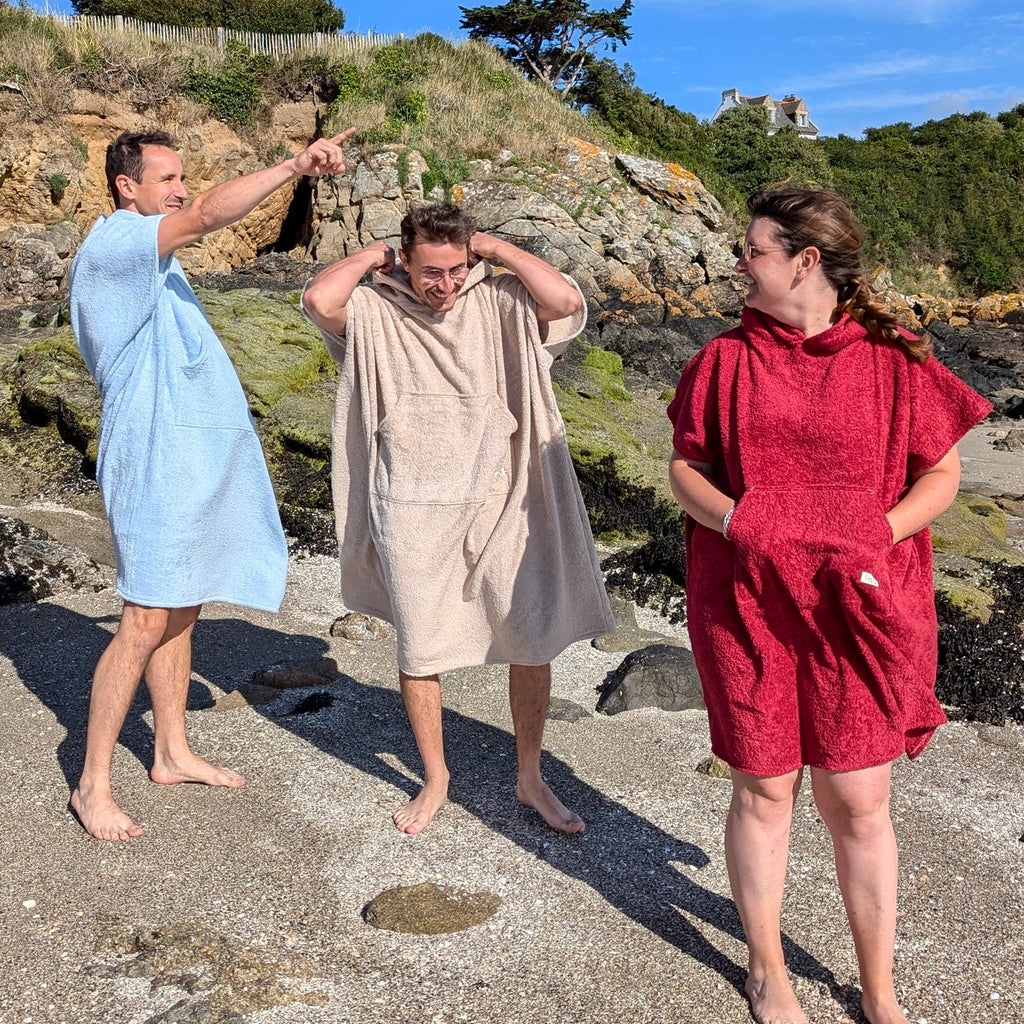 Poncho de bain adulte en éponge